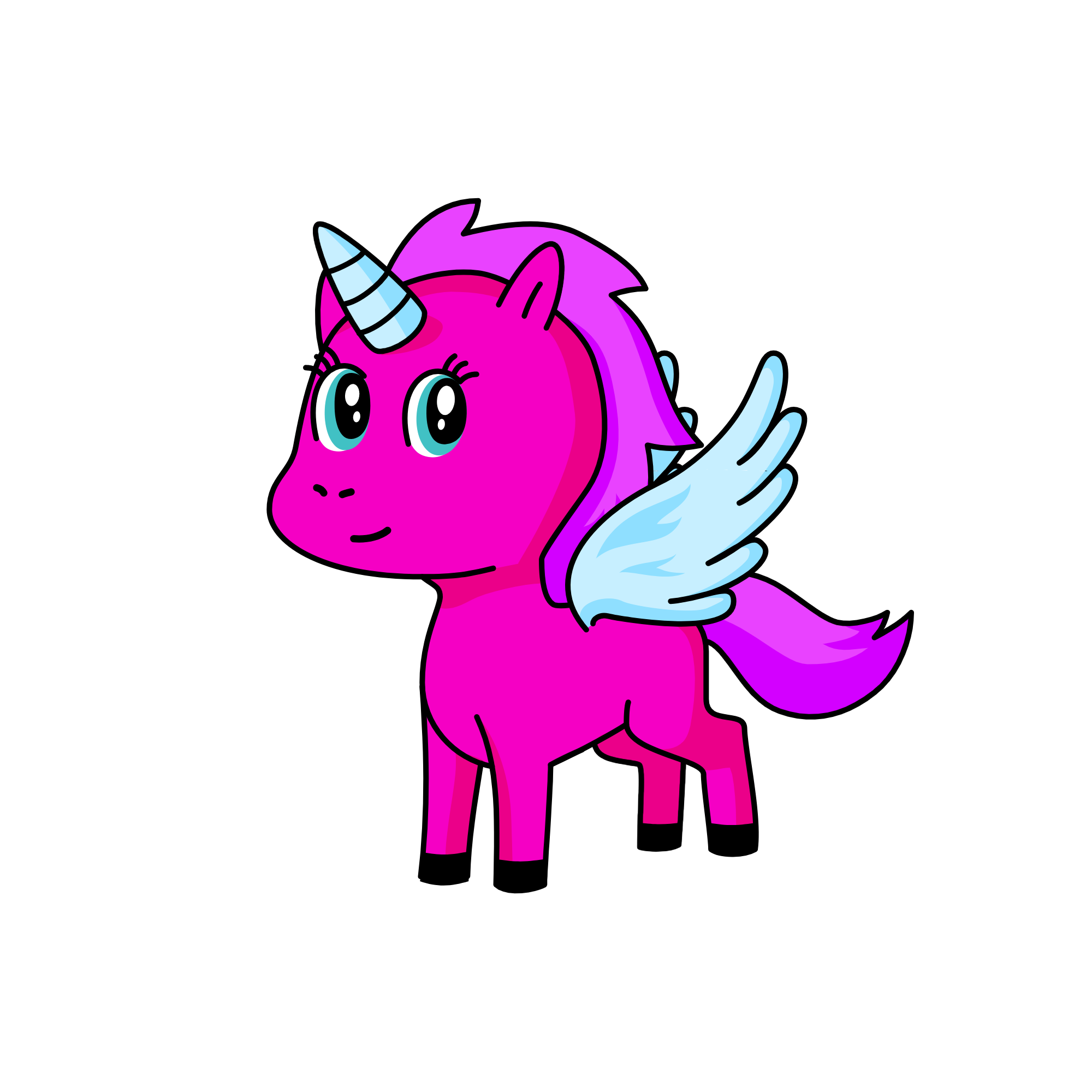 Rollerunicorn, the unicorn