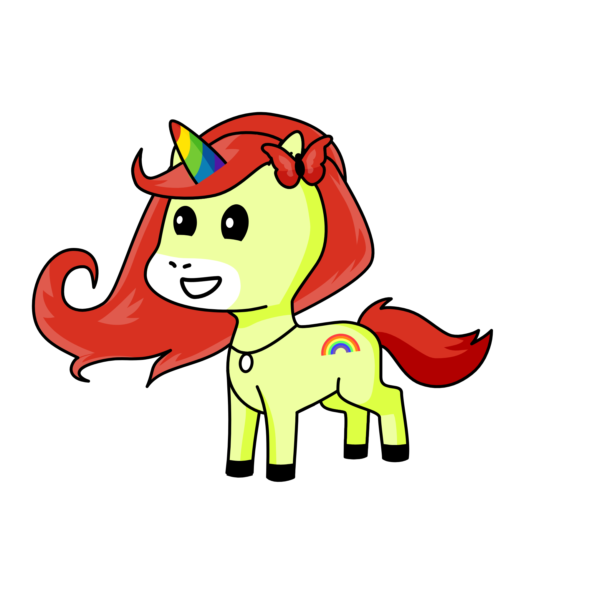 Rainbow, the unicorn