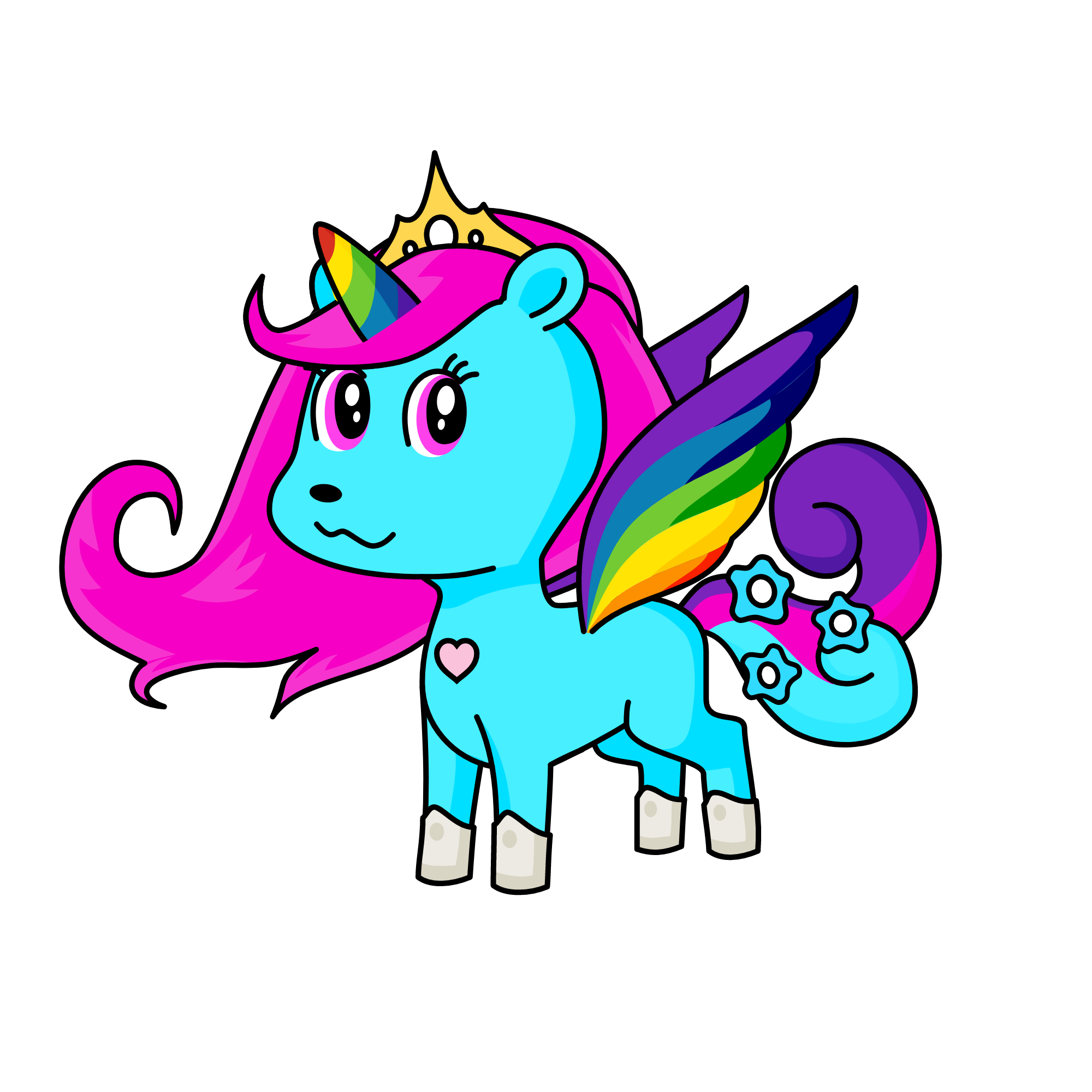 Rainbow dash, the unicorn