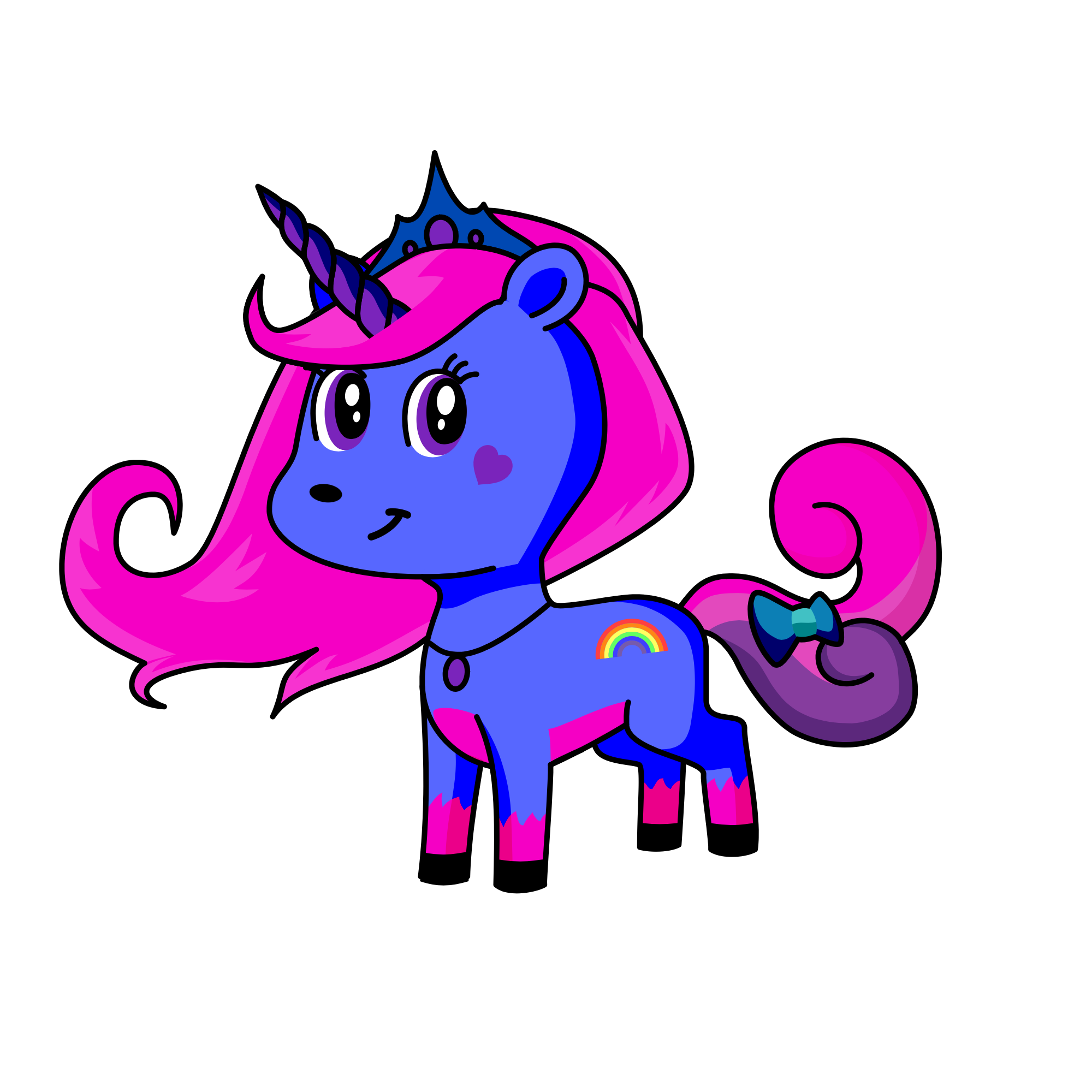 Princess of rainbow land -princess rainbow , the unicorn