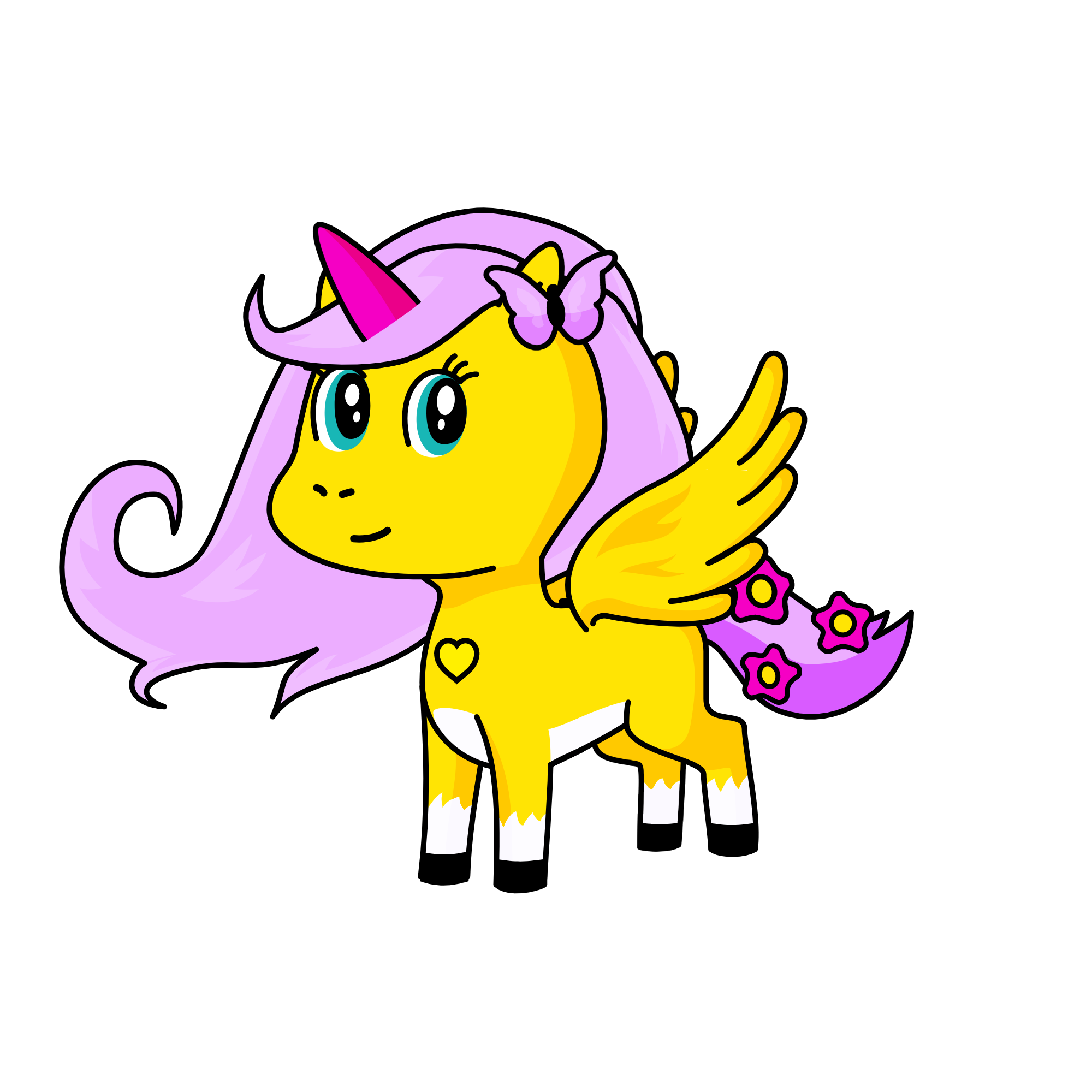 Flutter shy, the unicorn