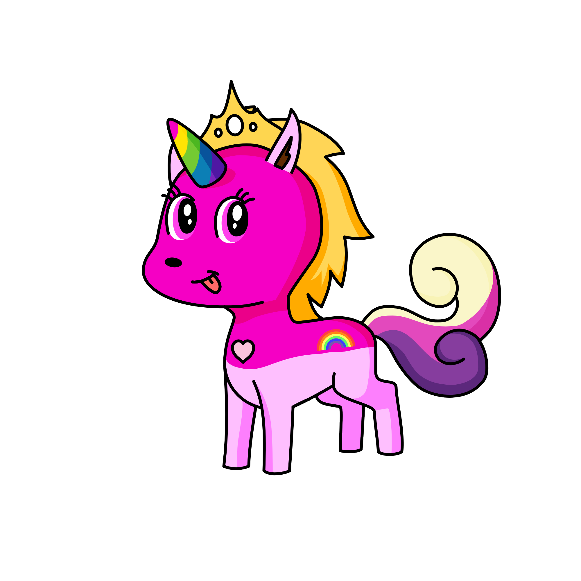 pretty pinky, the unicorn