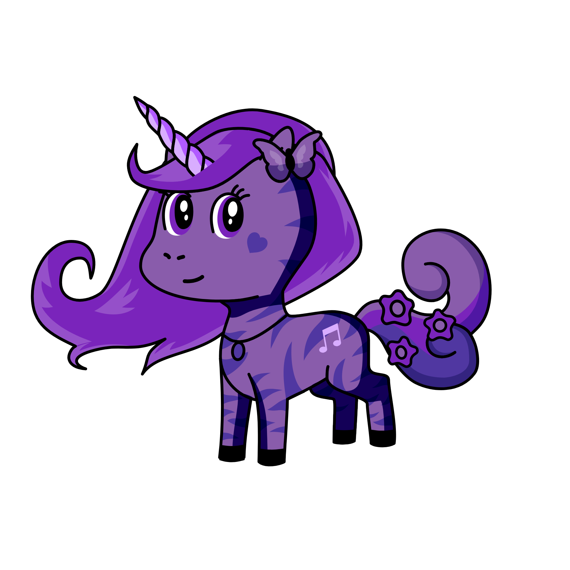 Violet, the unicorn