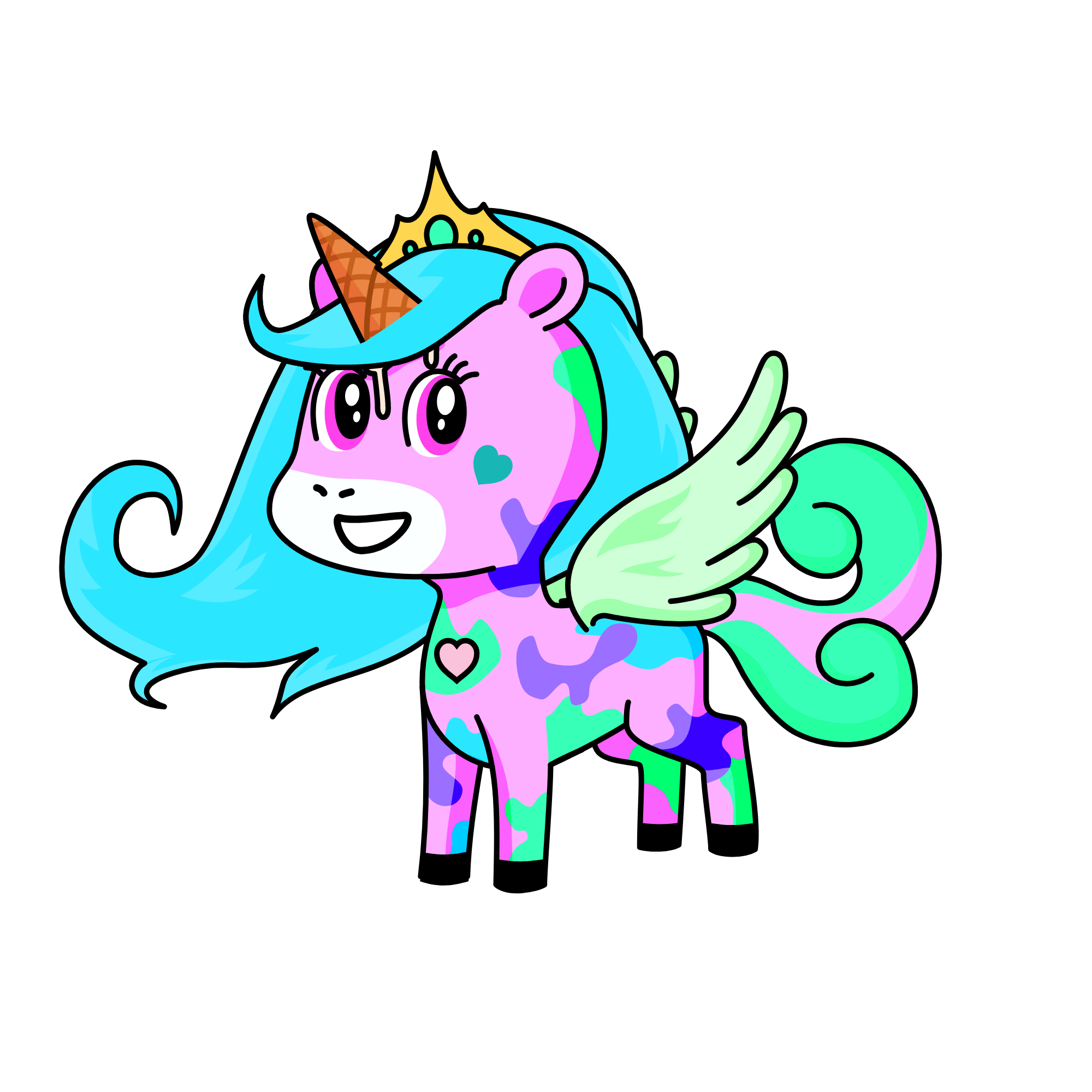 Rainha do Sorvete , the unicorn