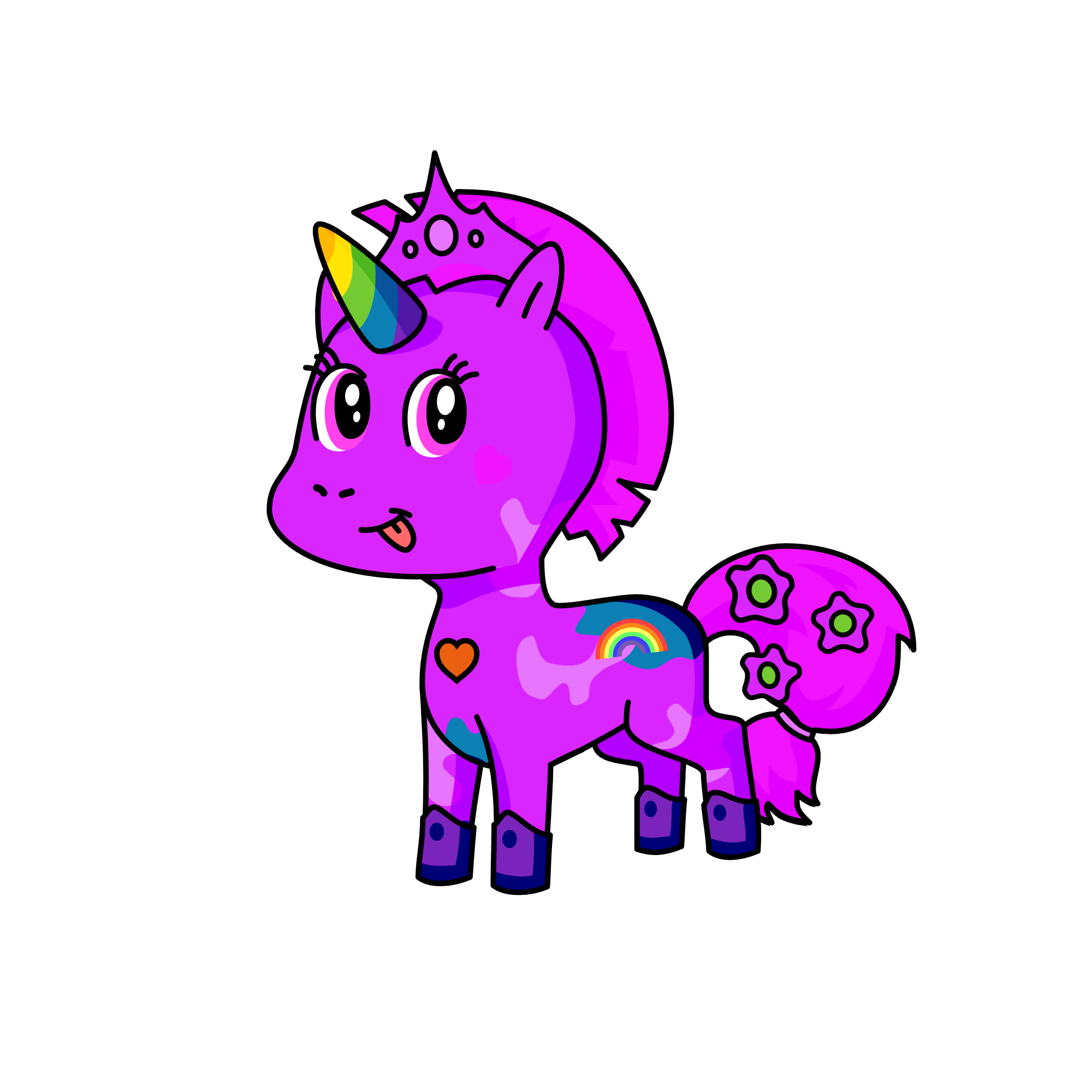 rainbowpurple, the unicorn