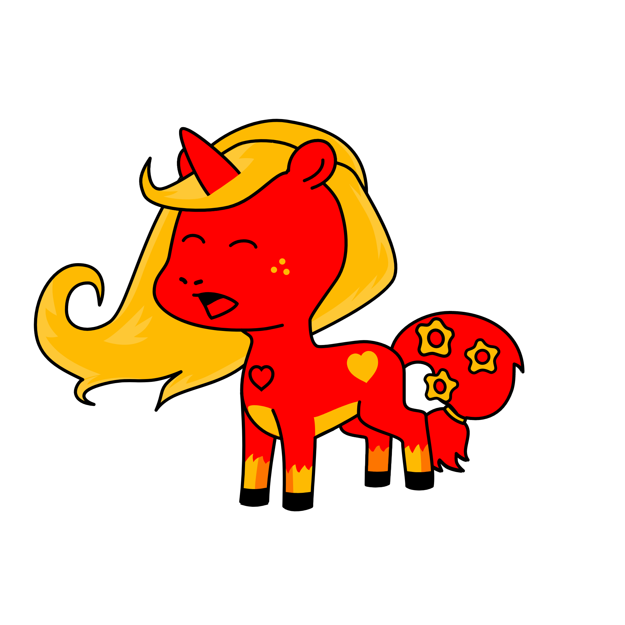 Red, the unicorn