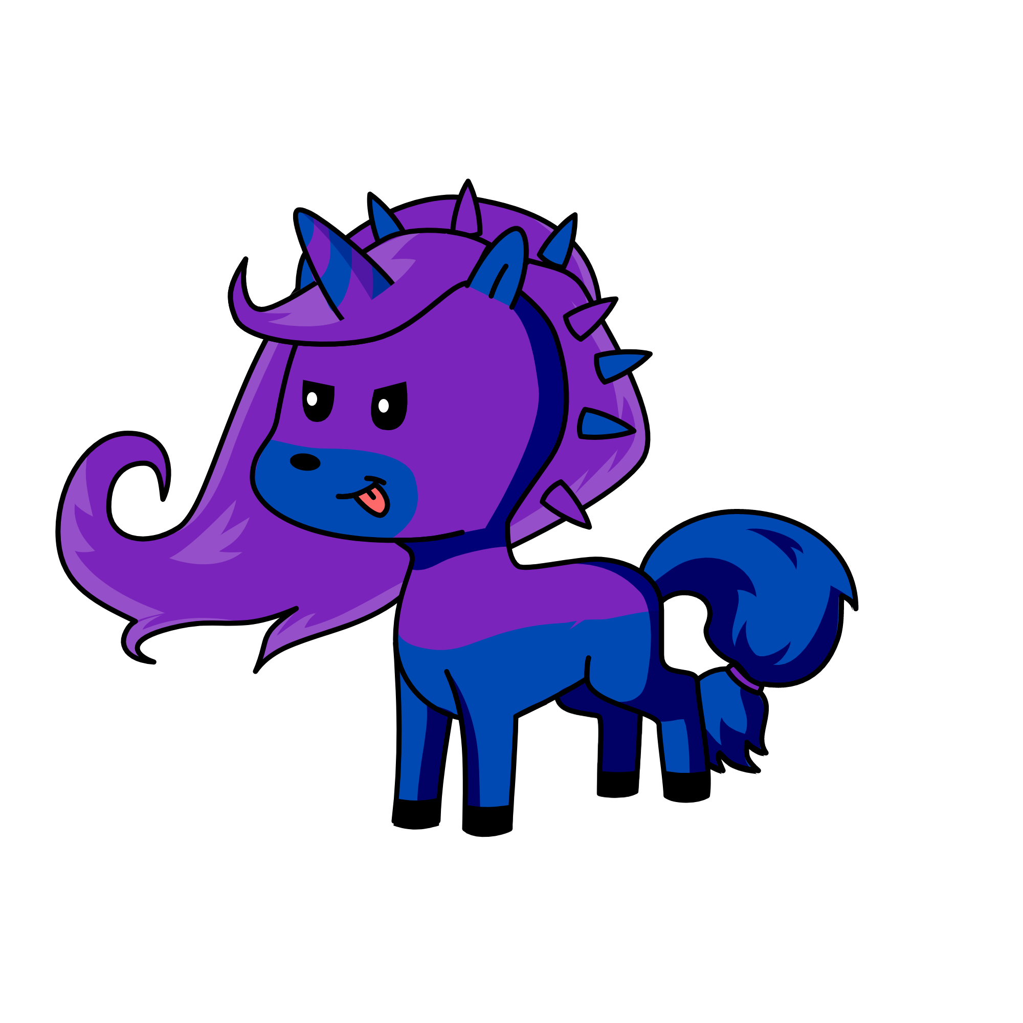 Azure Blue, the unicorn