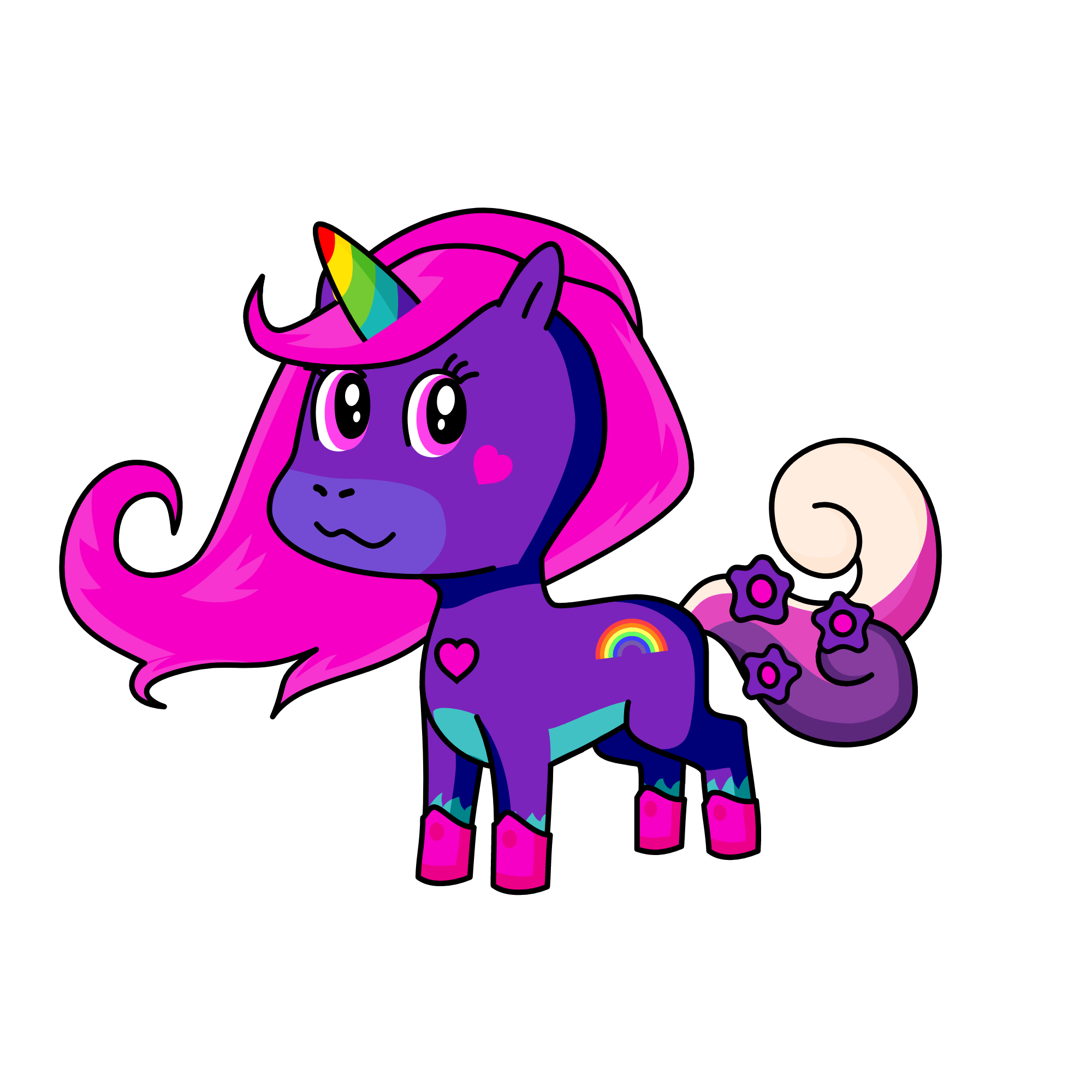 Rainbow, the unicorn