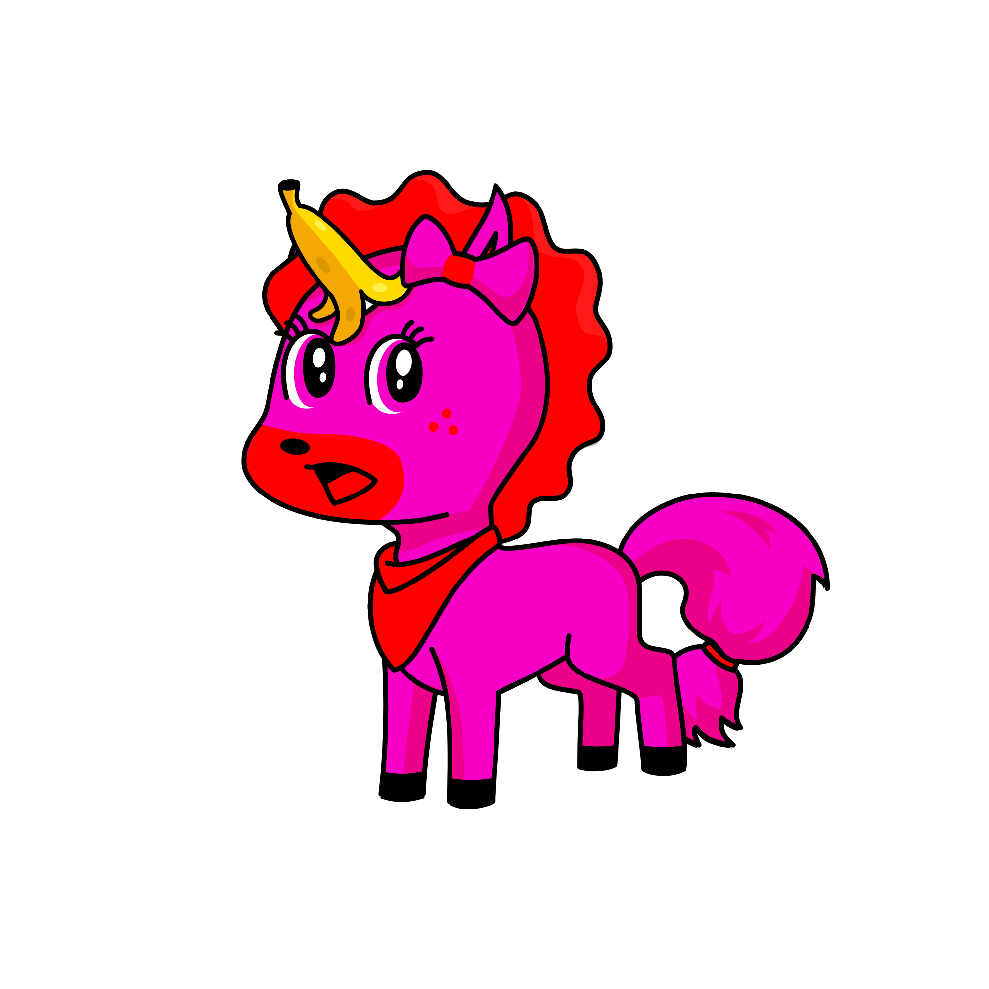 Magenta, the unicorn