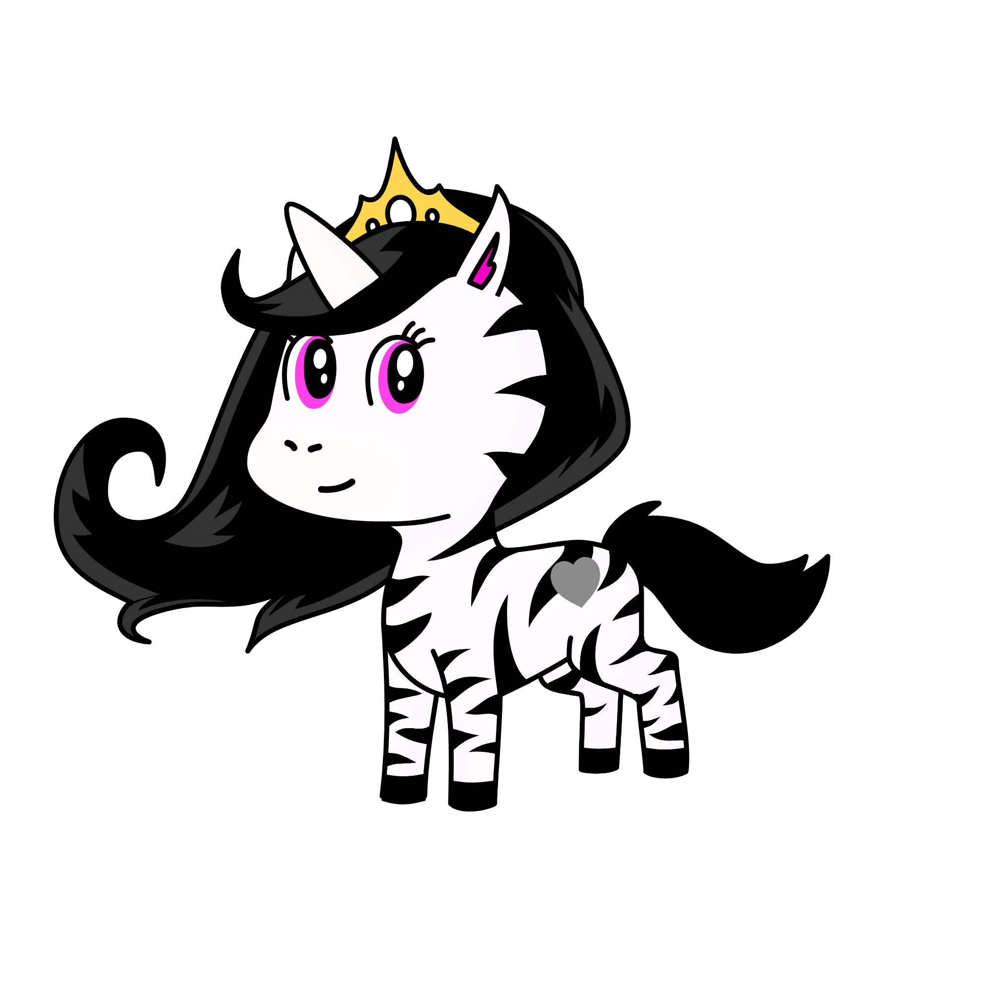 Black 'o' white, the unicorn