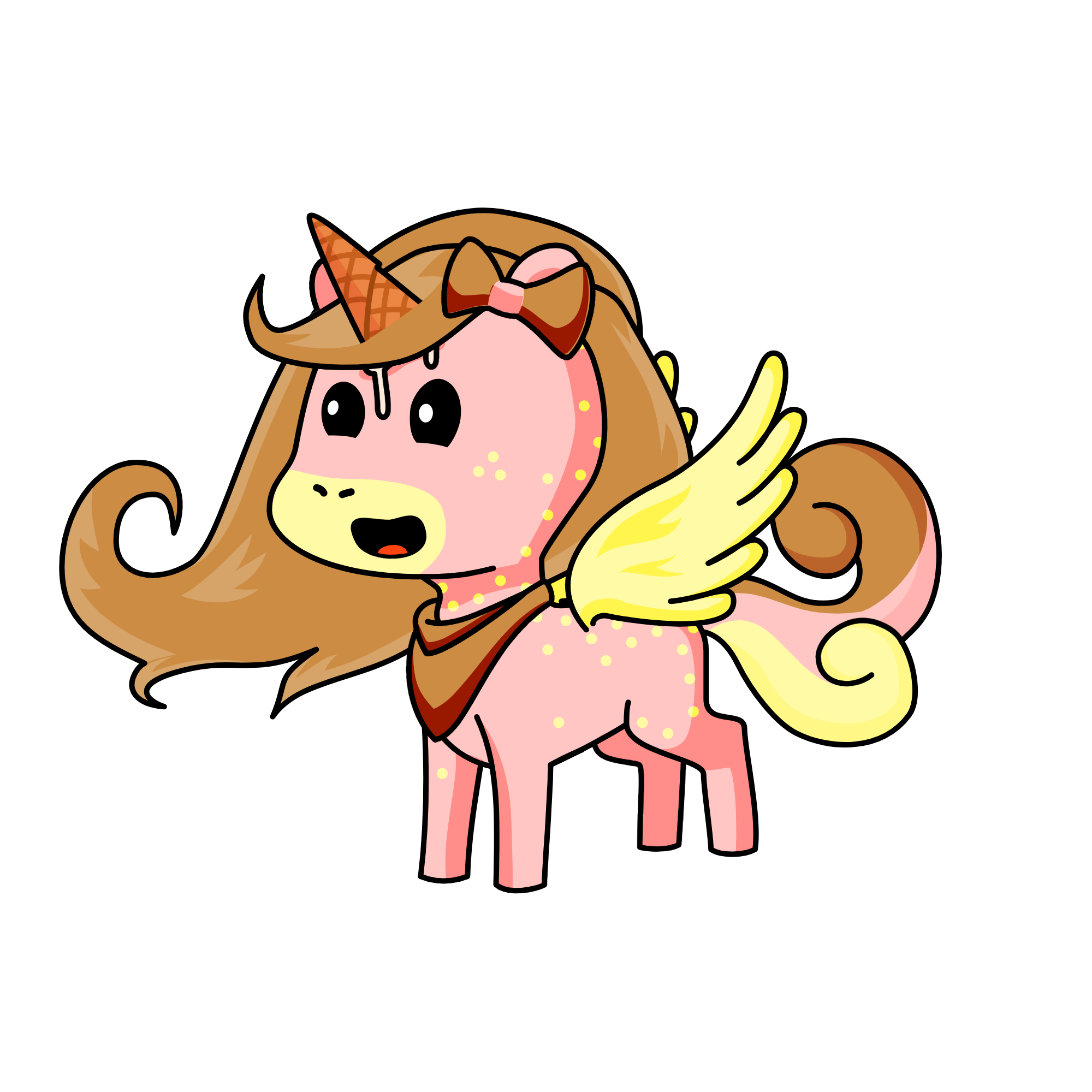 Banana & Strawberry Ice Cream, the unicorn