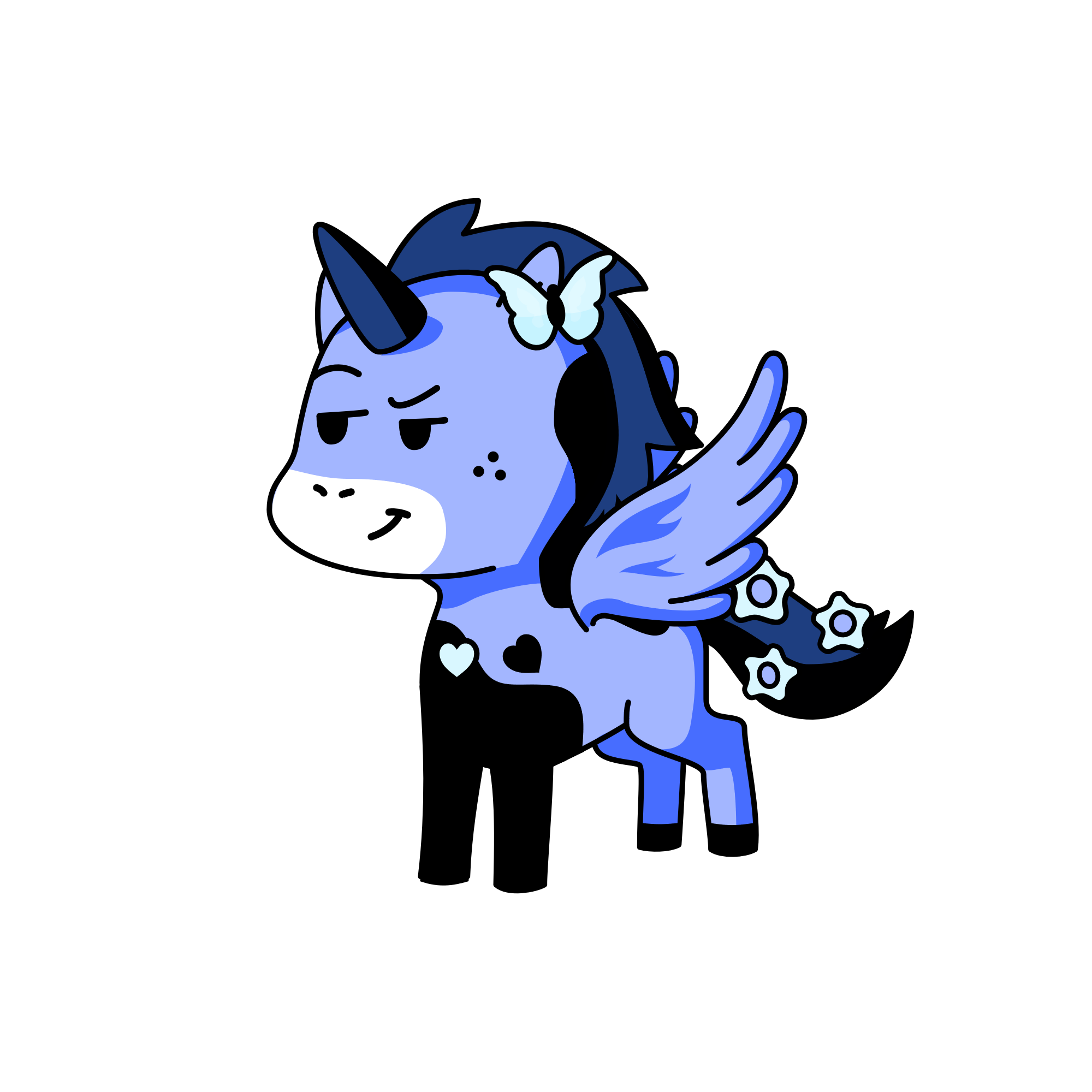 Sky blub, the unicorn