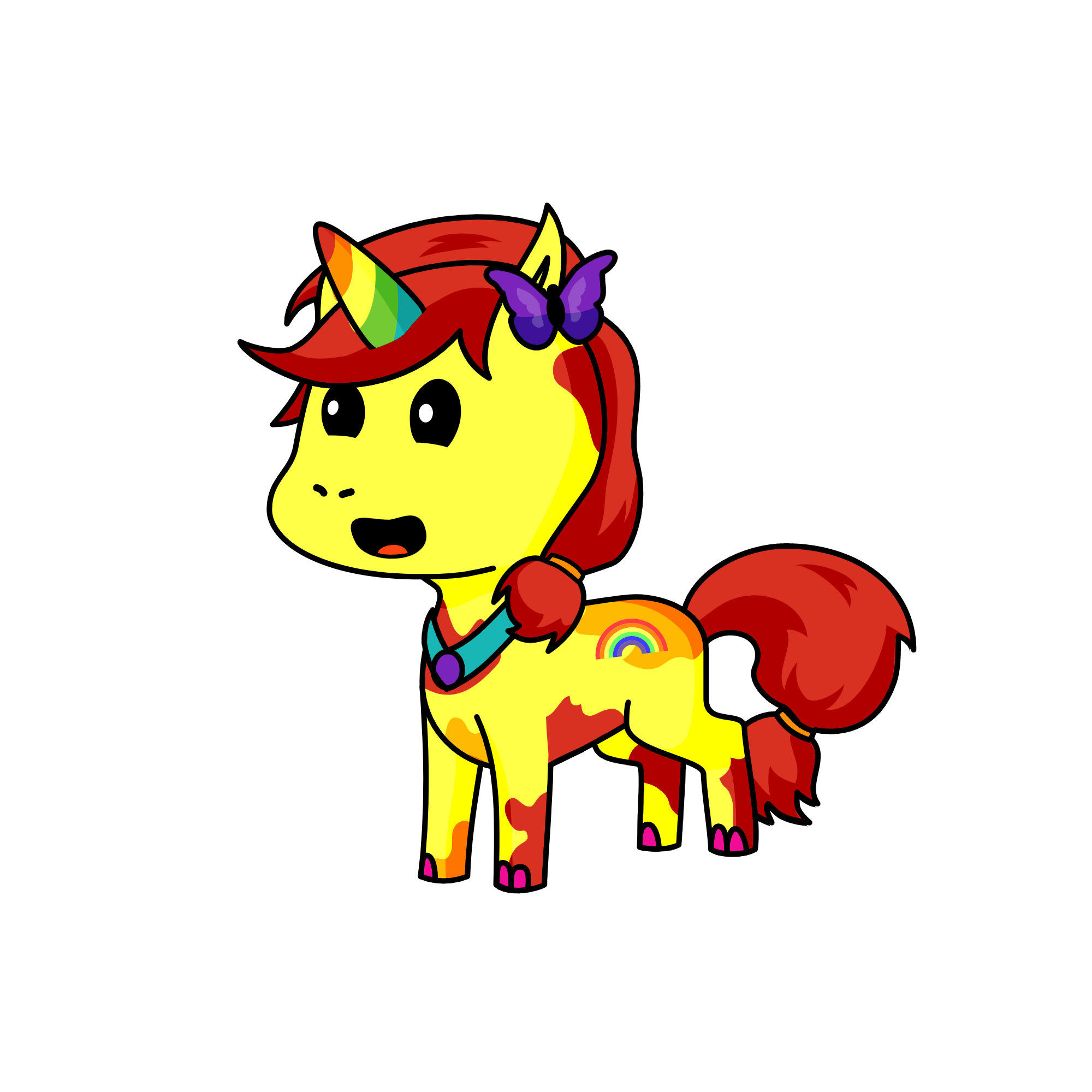 rainbow sun shine, the unicorn
