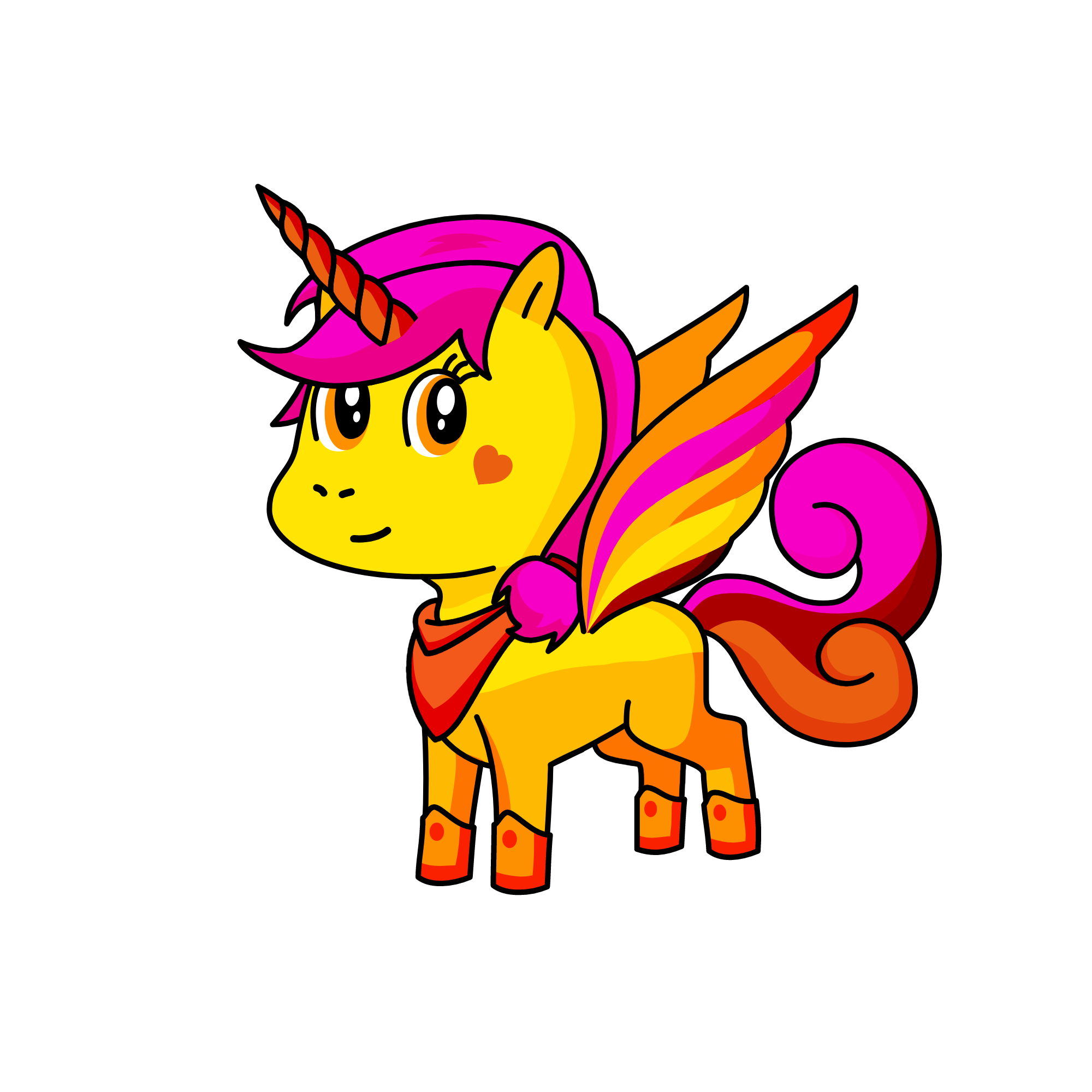 Rosy Goldie, the unicorn