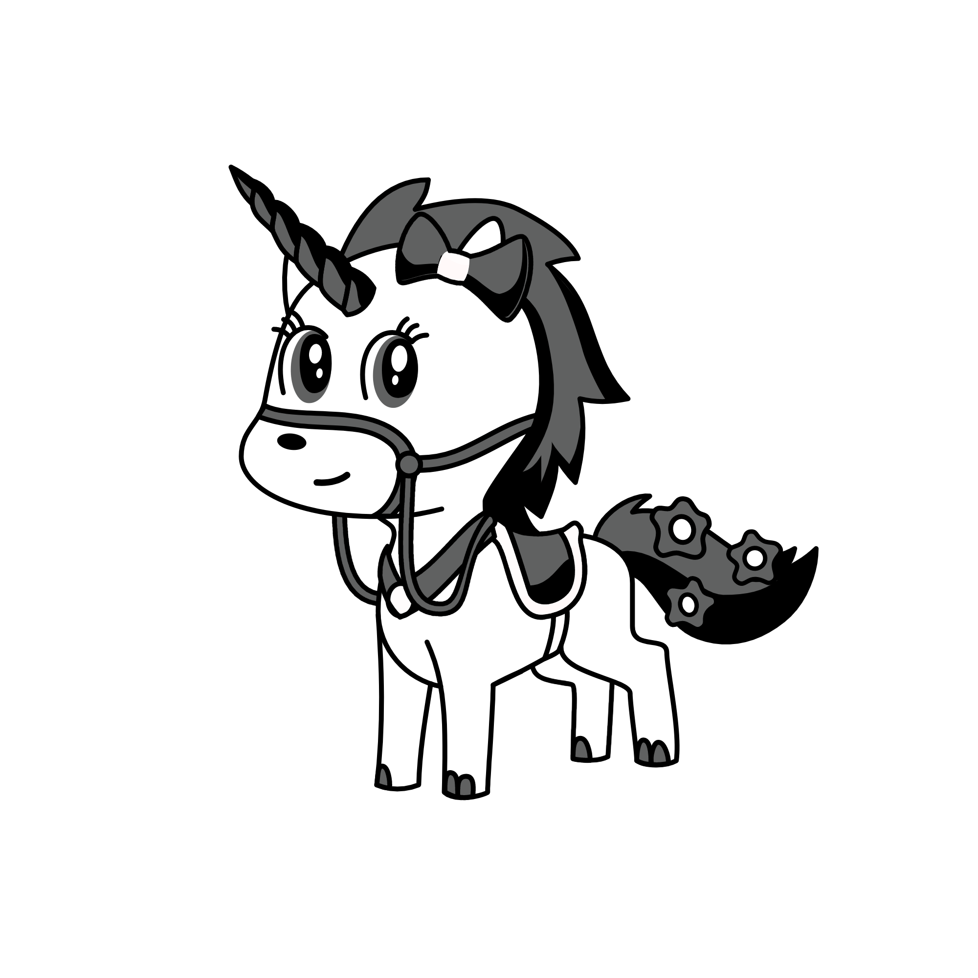Grey, the unicorn