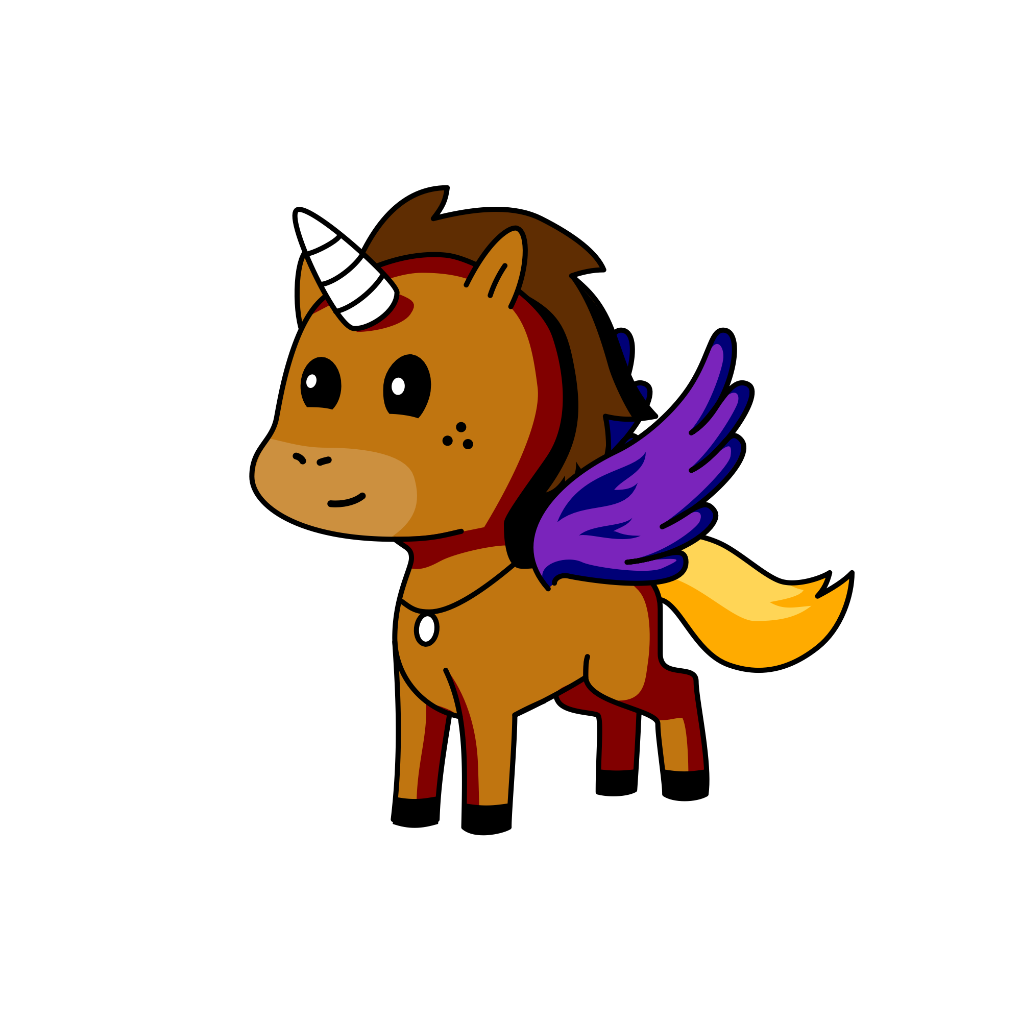 Browny, the unicorn