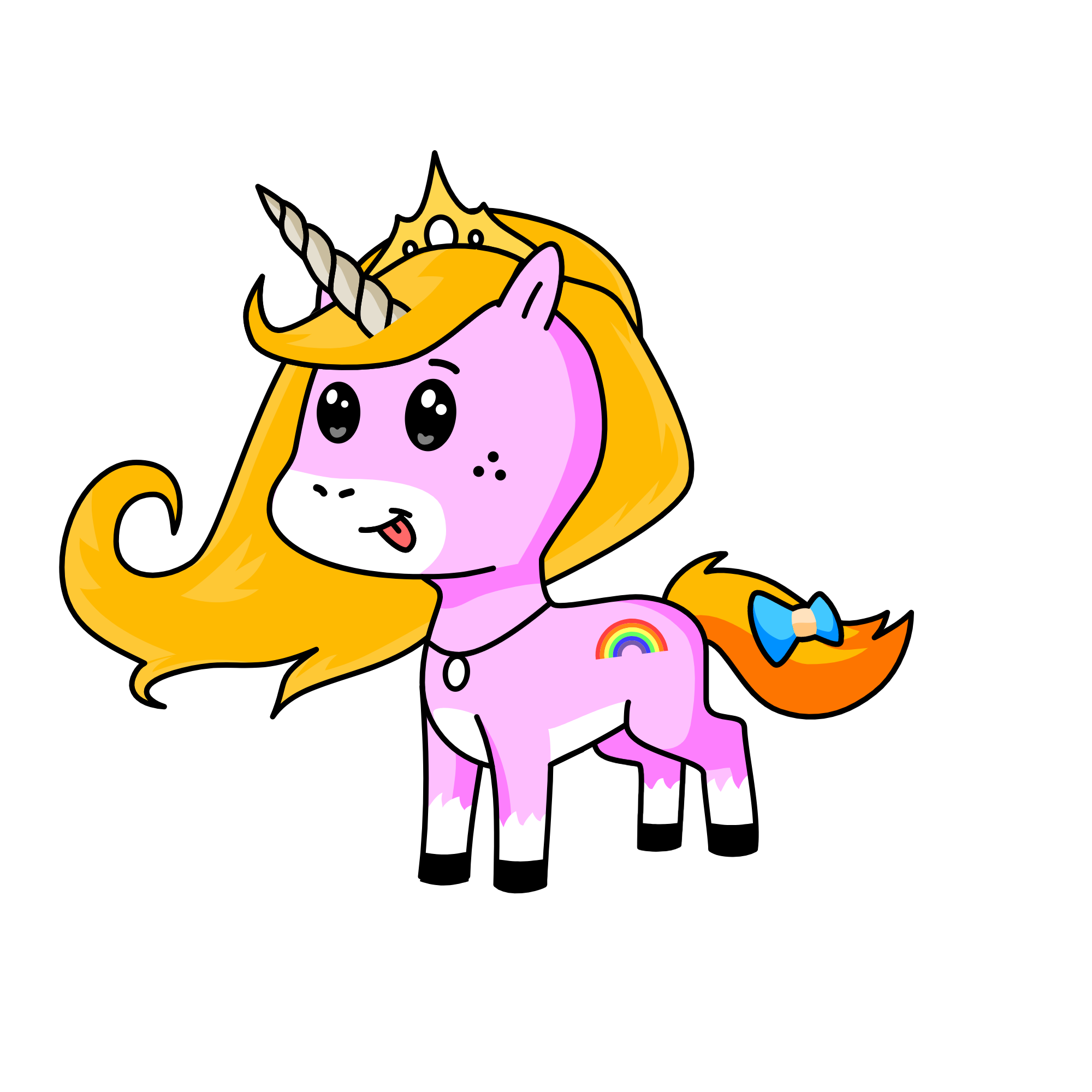 Princess Tiana, the unicorn