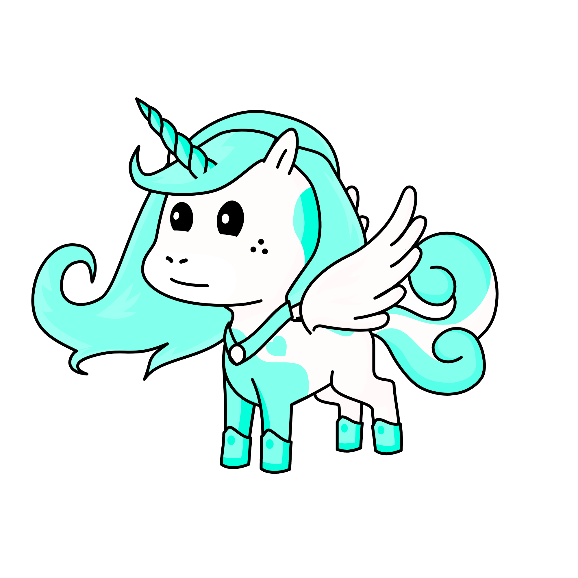 cloudy (Queen of the clouds), the unicorn