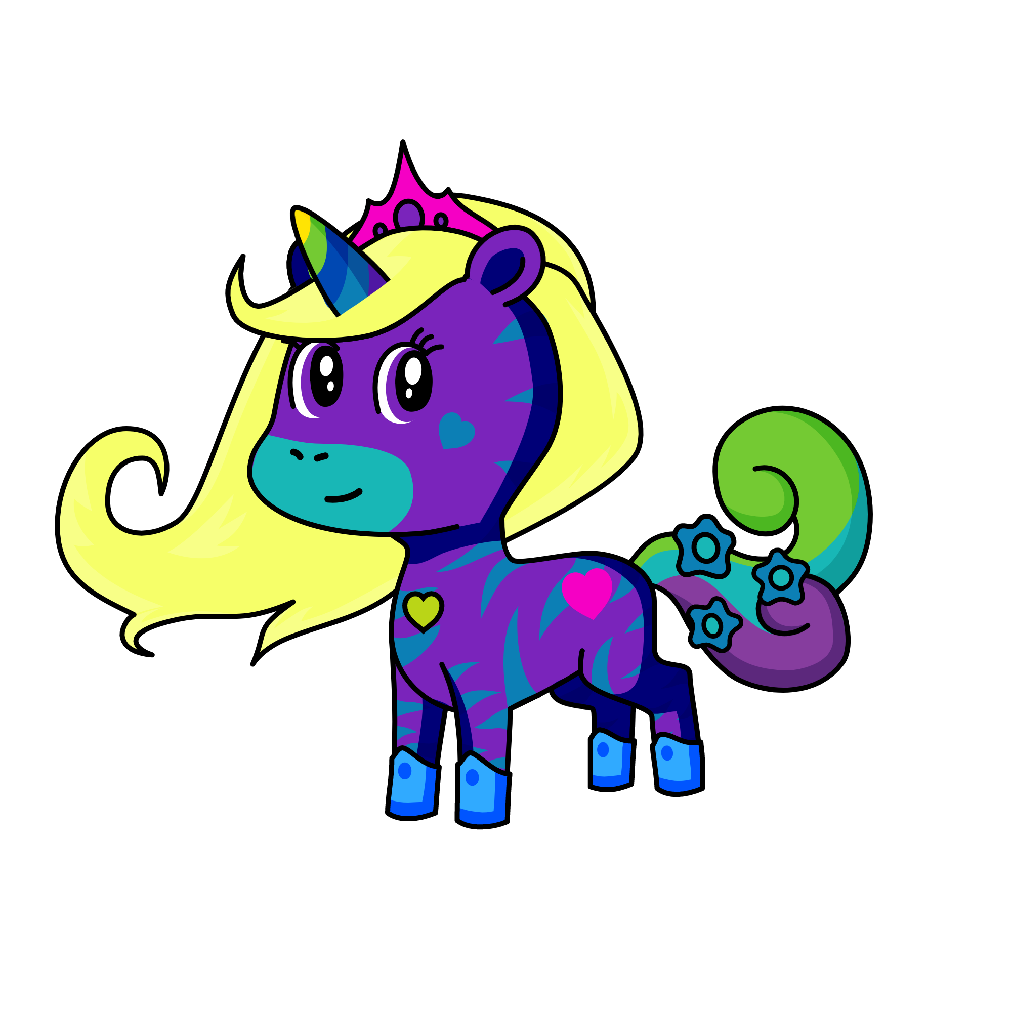 rainbow princess, the unicorn