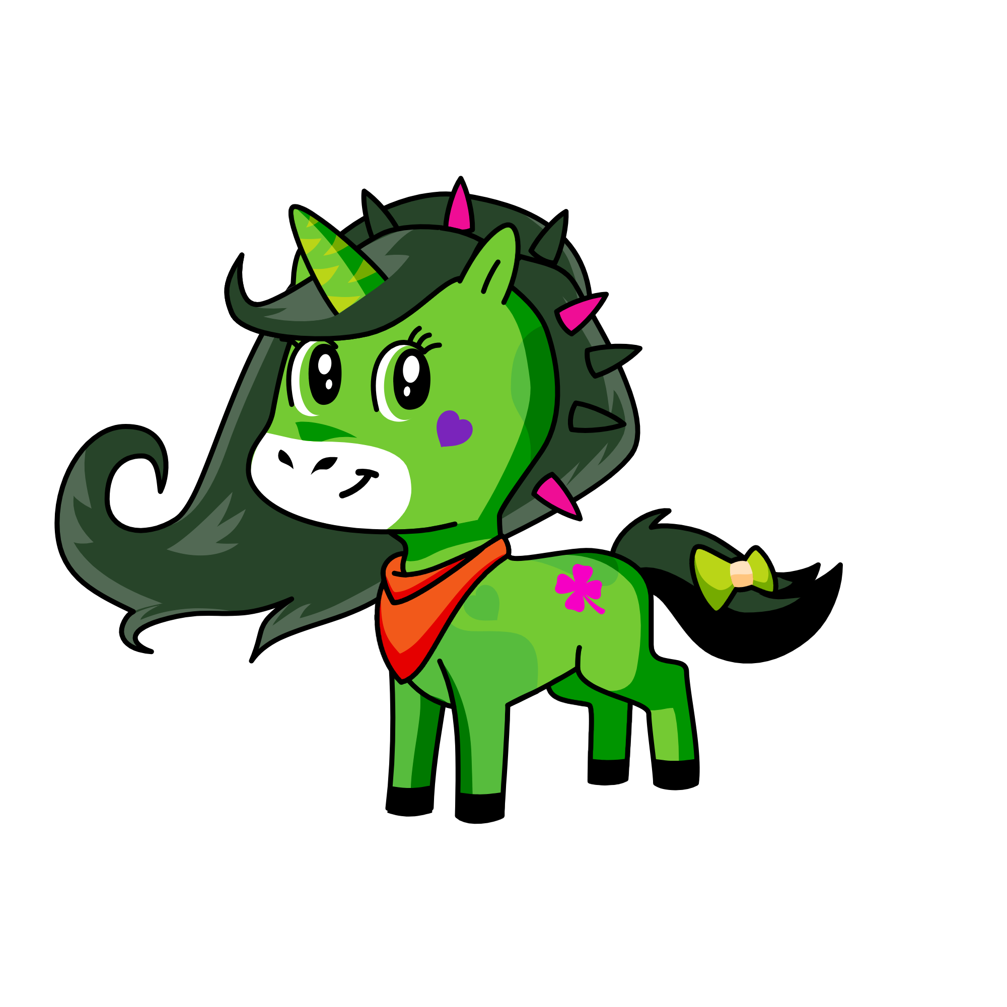 silly clover, the unicorn