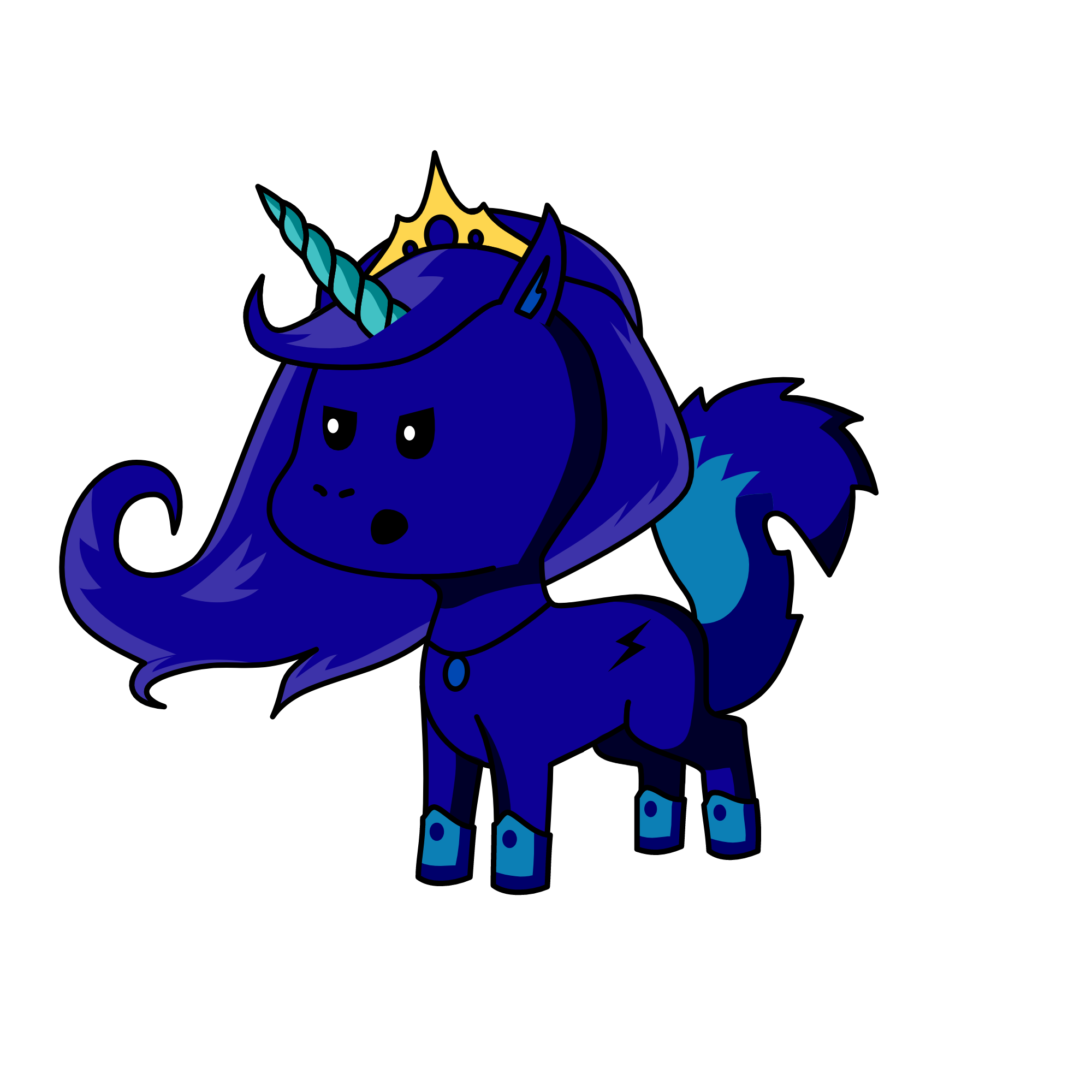 Nightmare luna, the unicorn