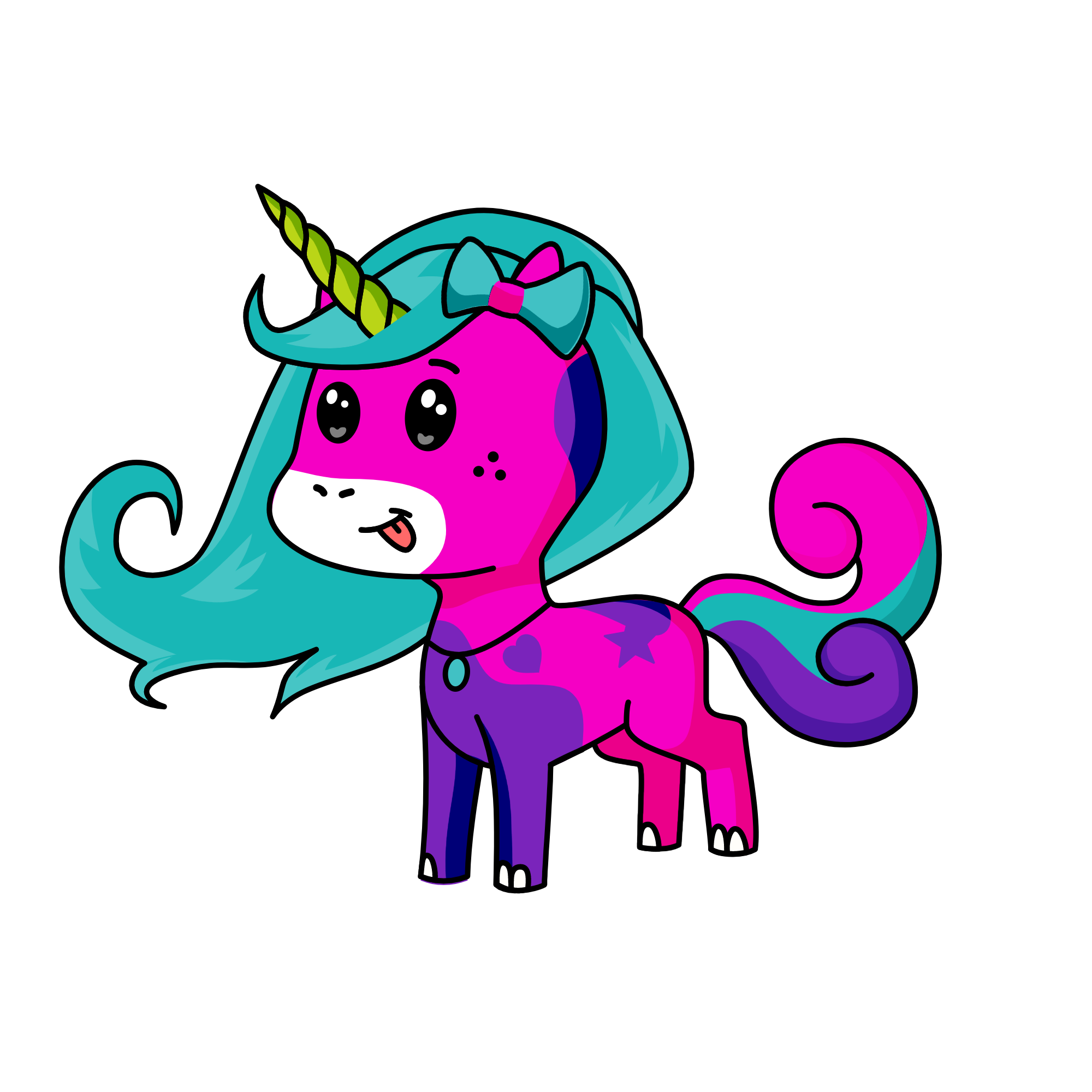 Rainbow, the unicorn