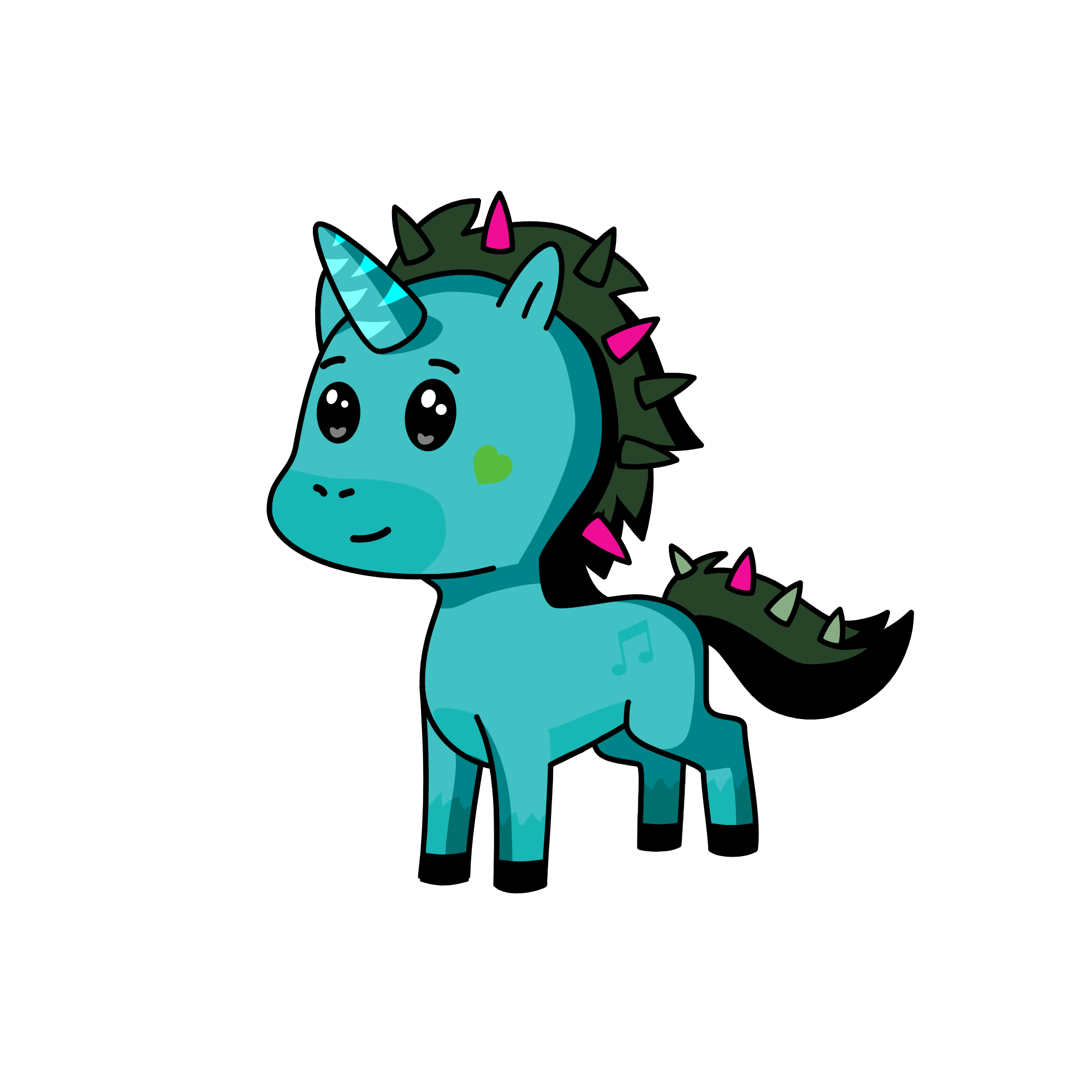 blue, the unicorn