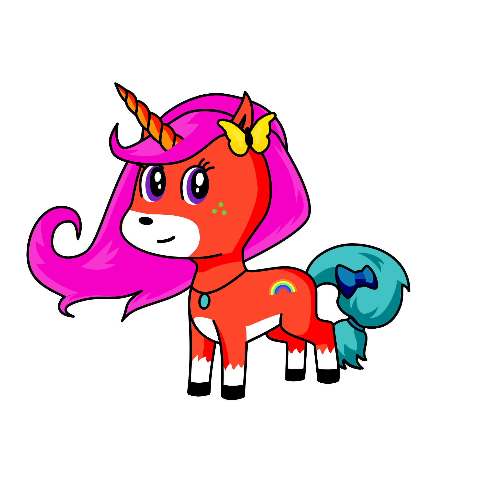 Rainbow, the unicorn