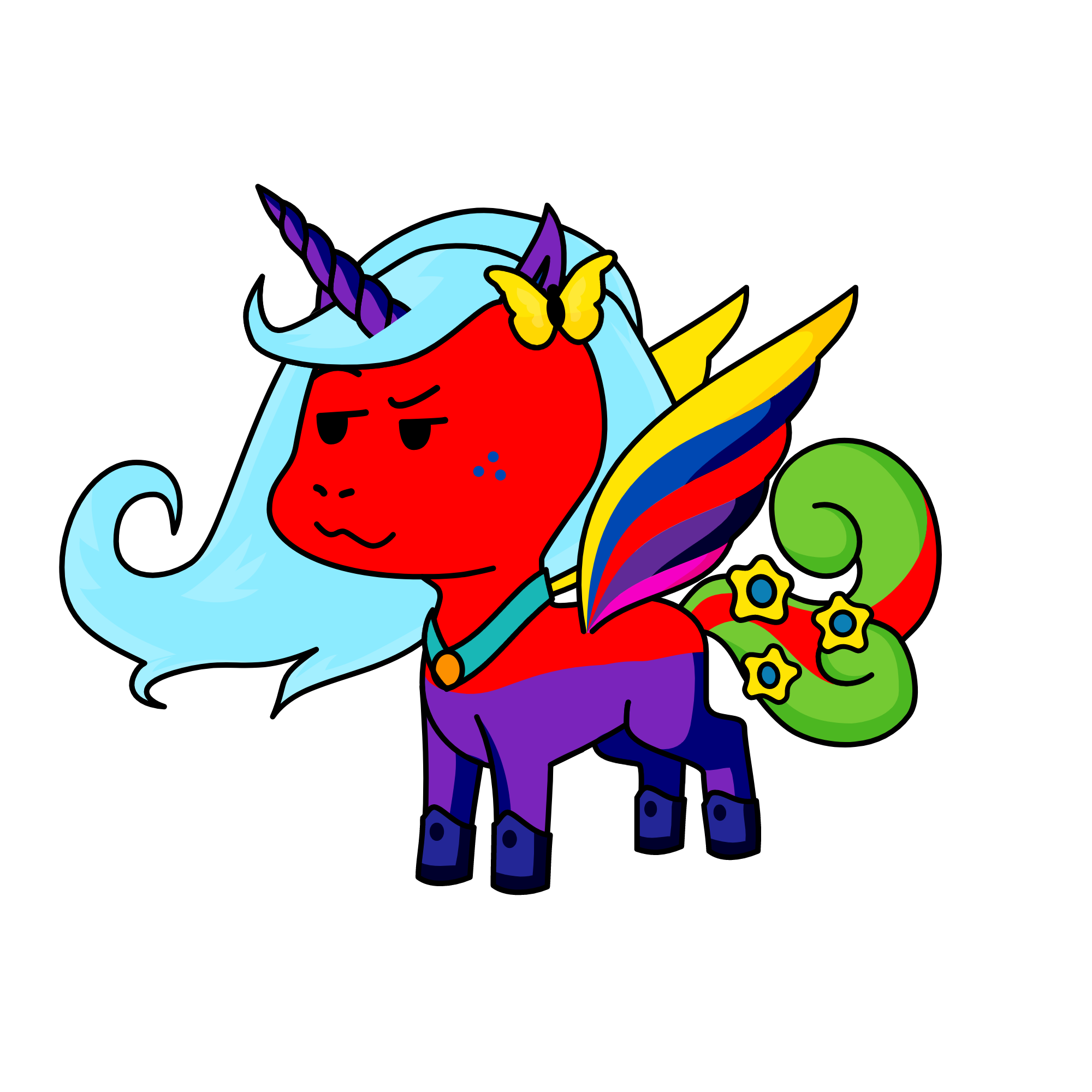 Nightskyseer Windflowshine Butterflyhorncolorfulness!, the unicorn