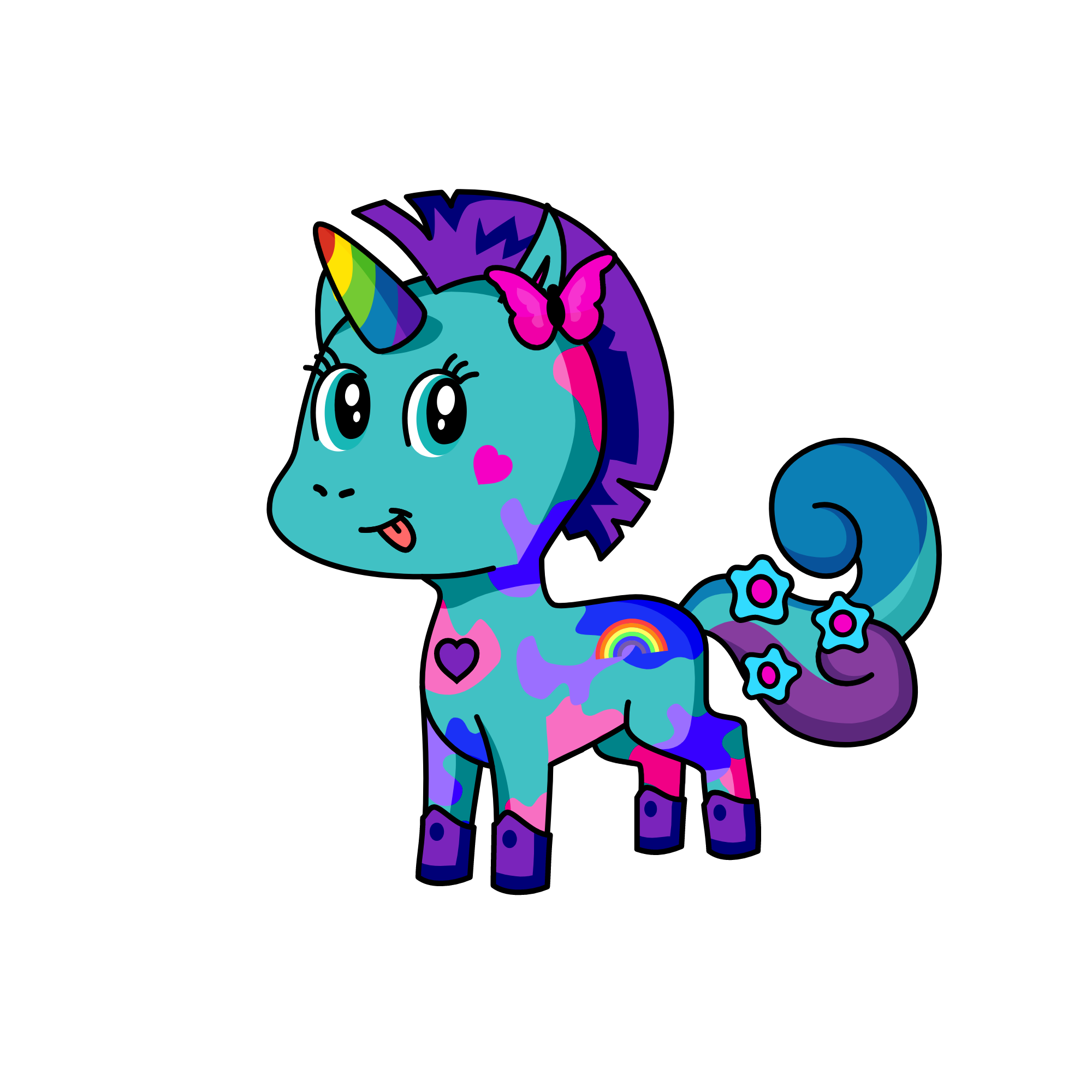 bluey, the unicorn
