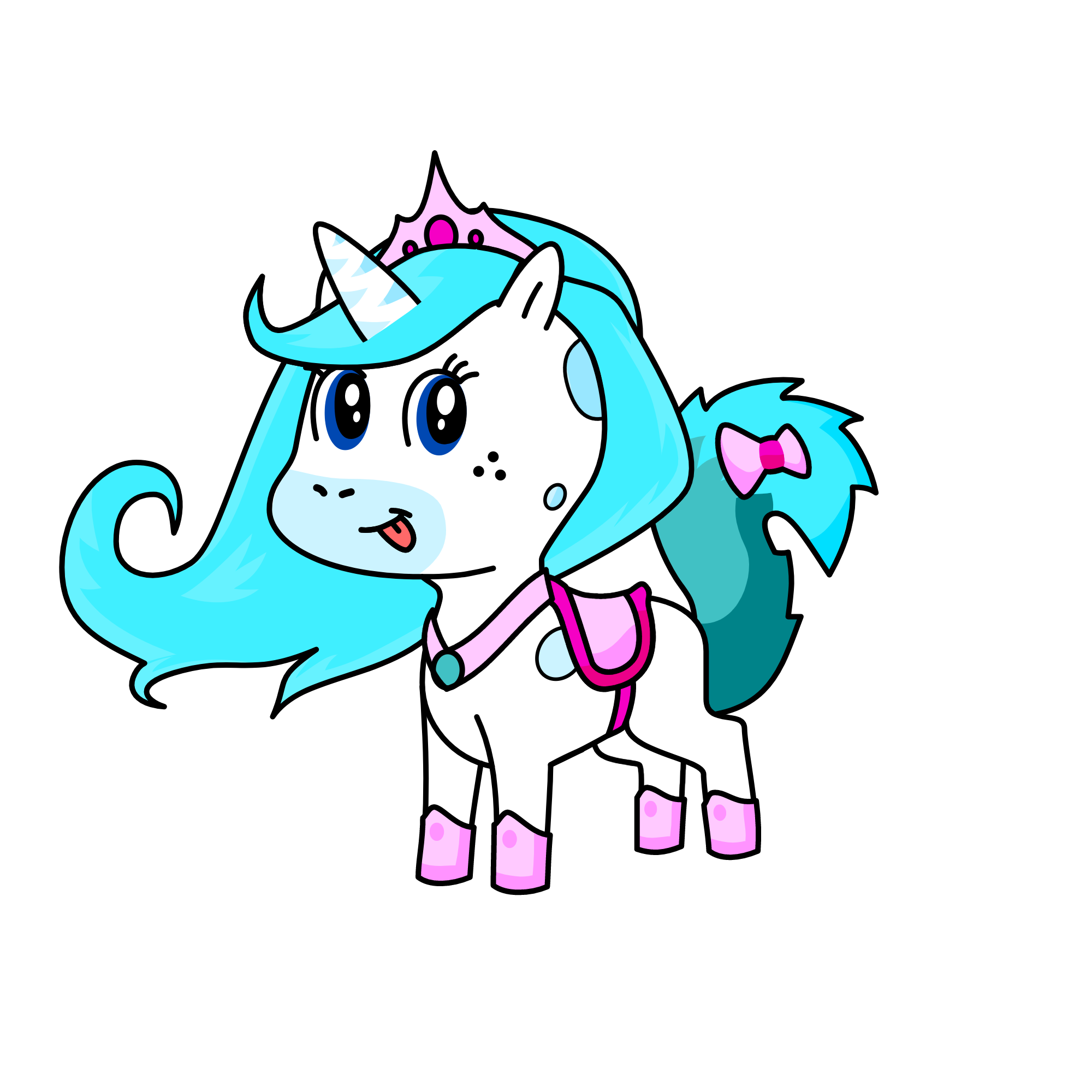 Queen Snowy, the unicorn