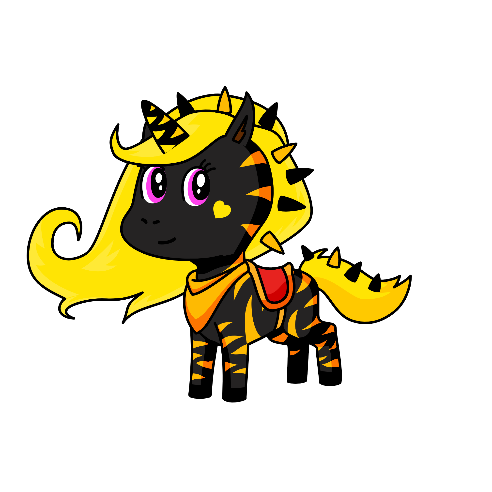 Blacky, the unicorn