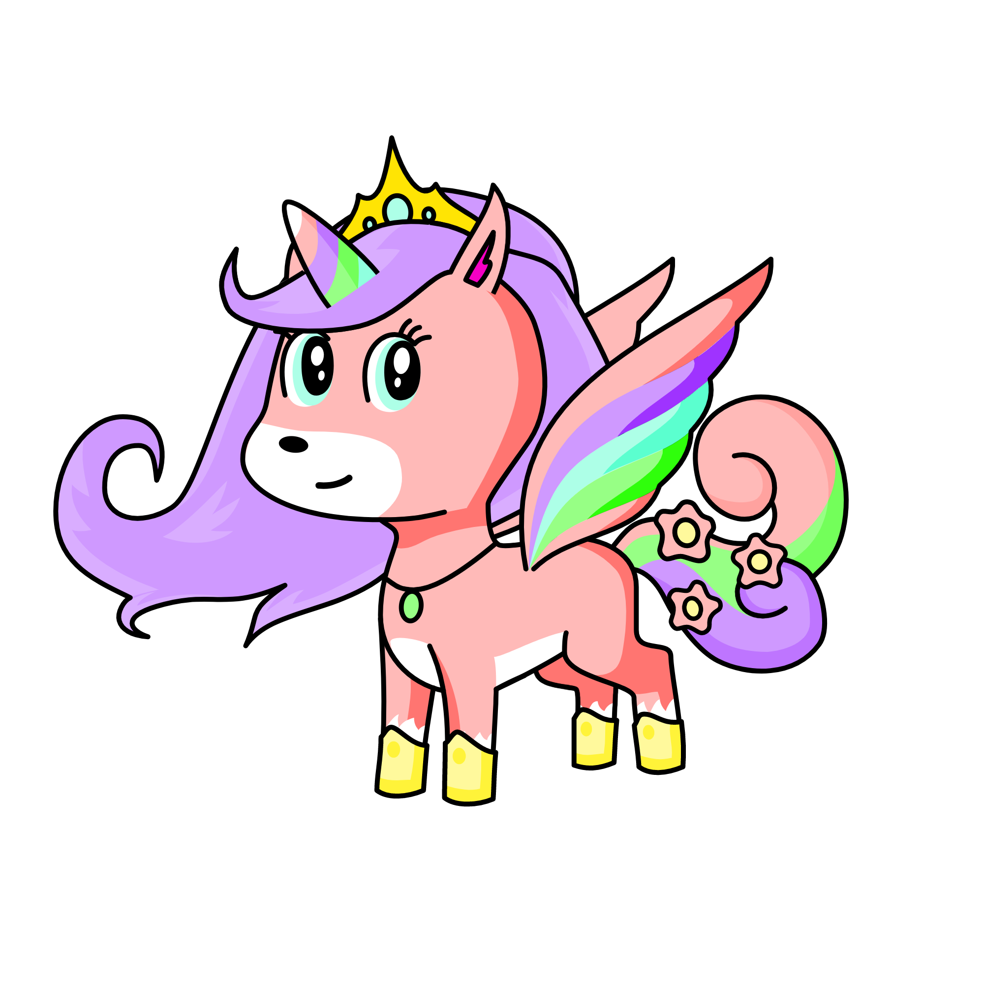 Coloridinha, the unicorn