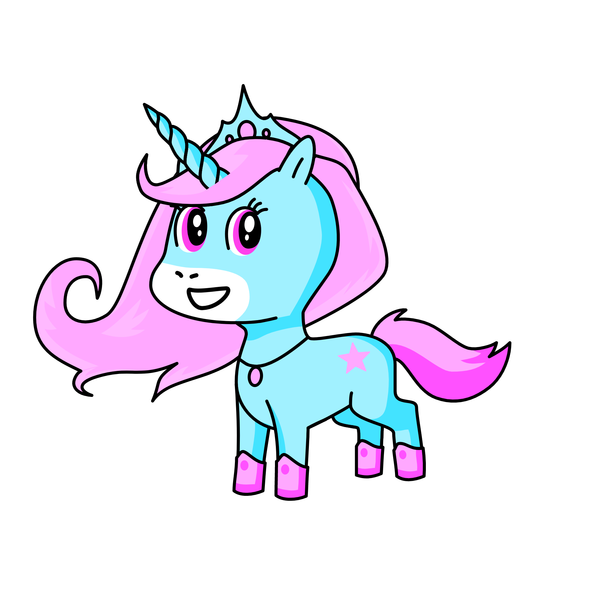 Ice Girl, the unicorn