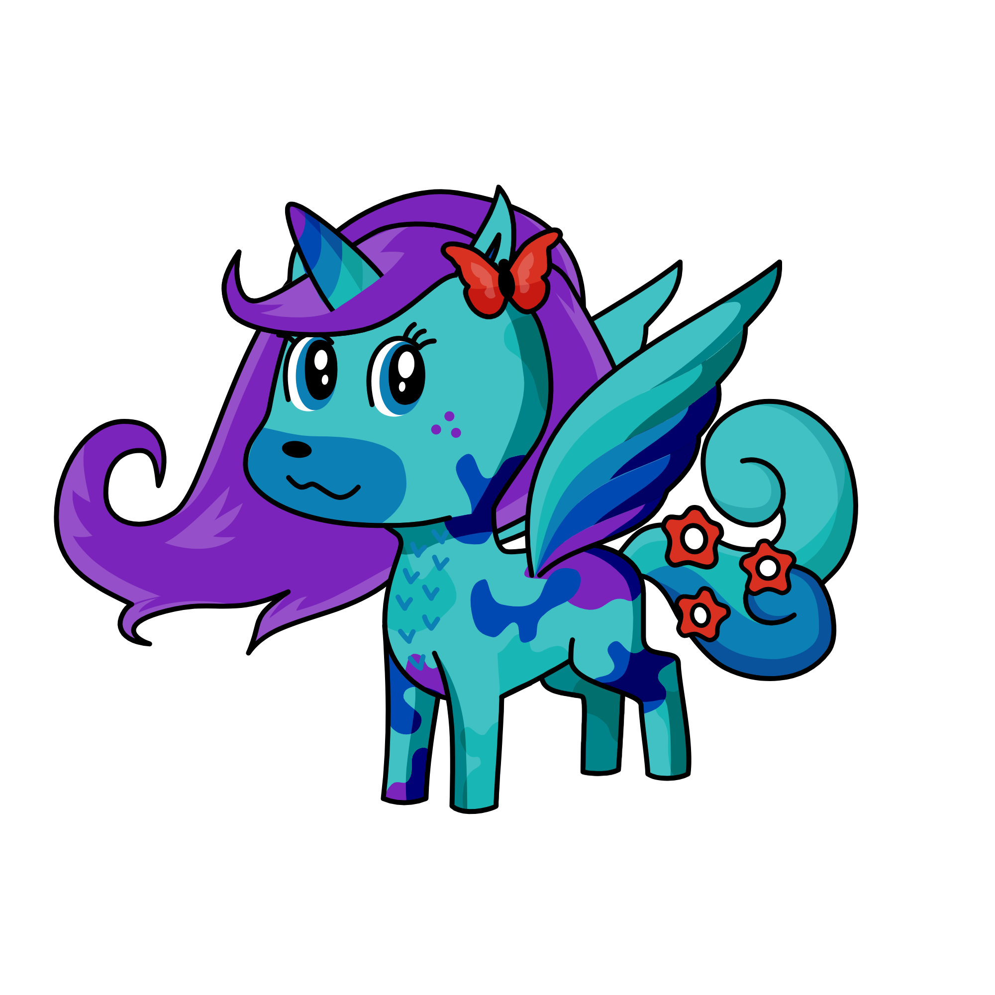 ◑︿◐, the unicorn