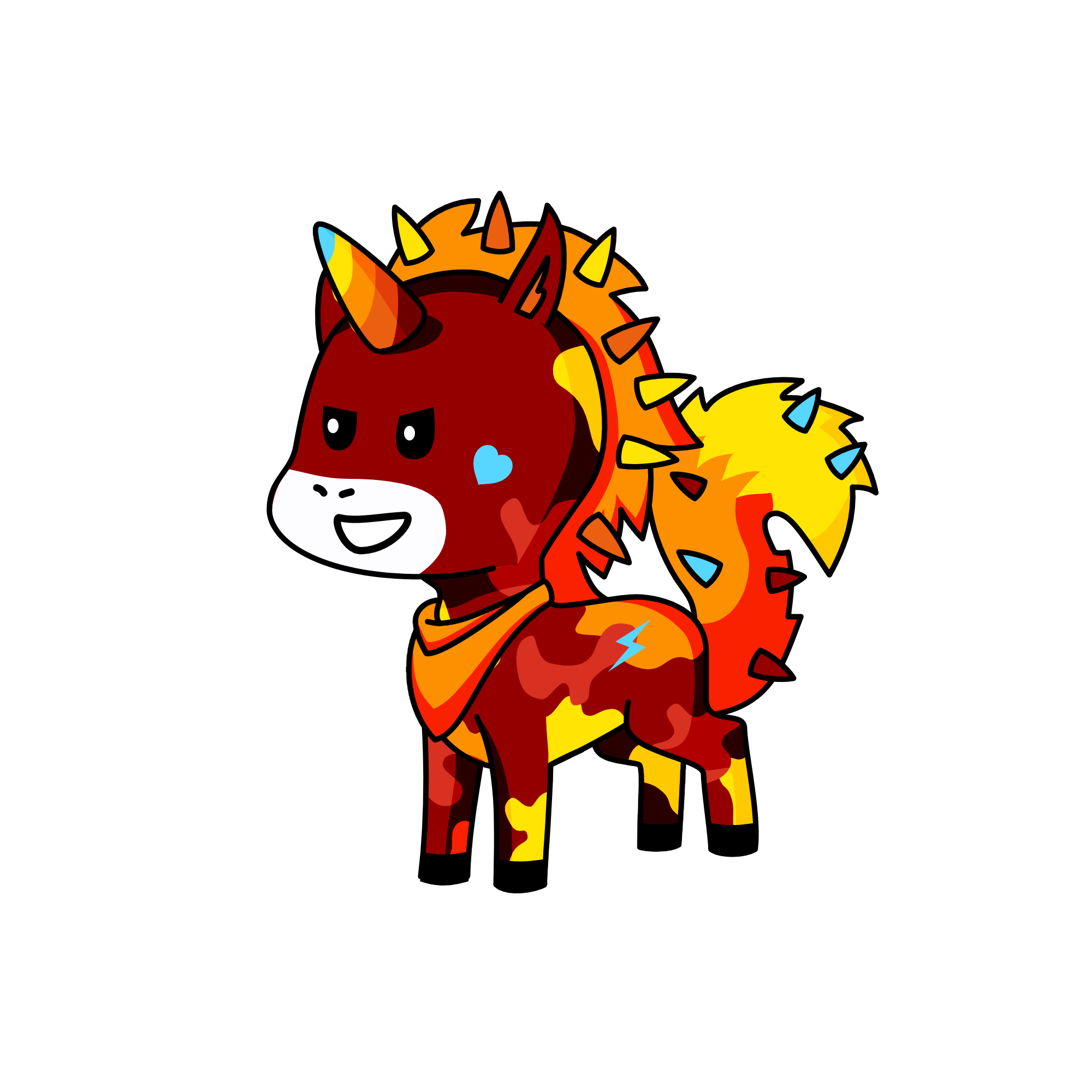 Fire Uni, the unicorn