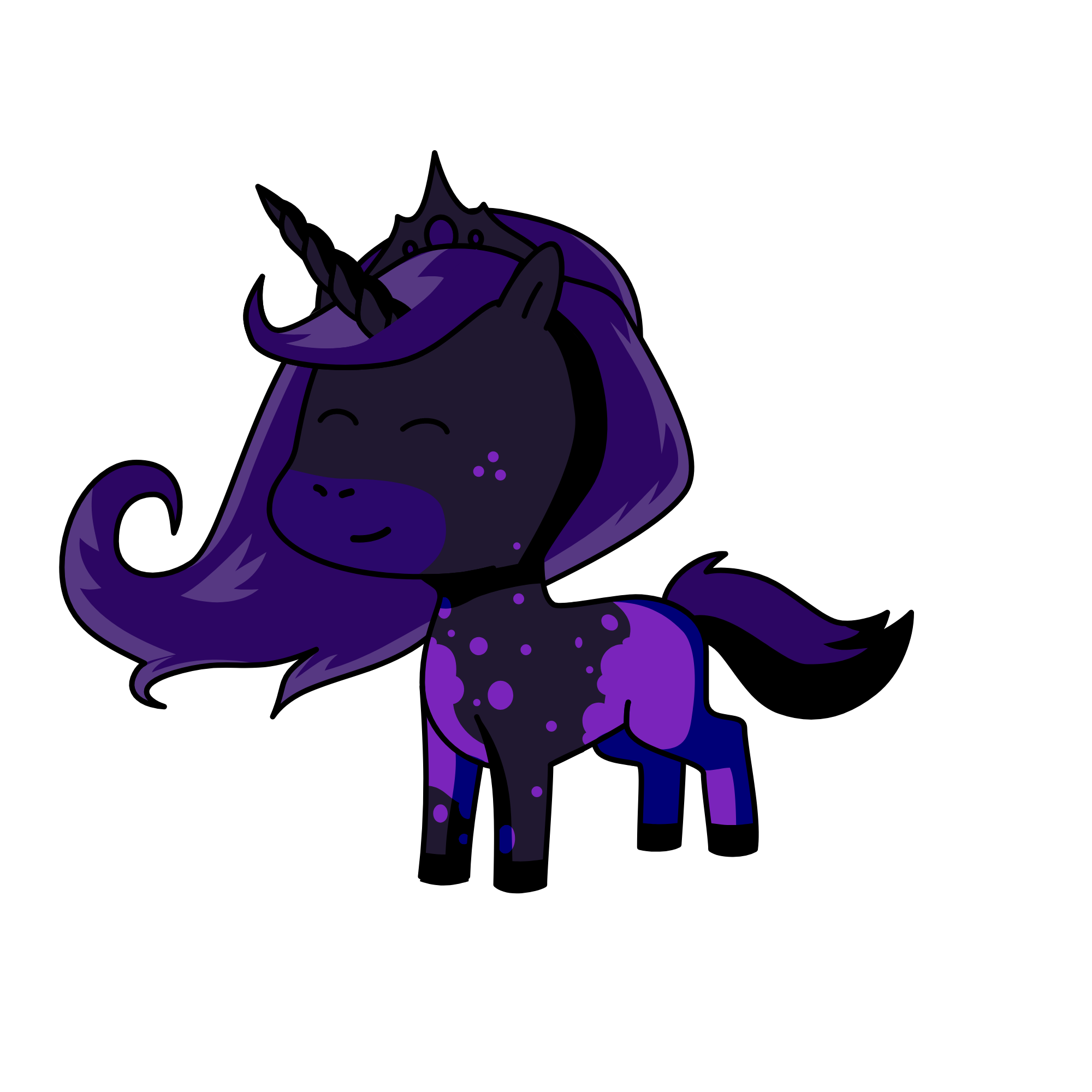 dark night girl, the unicorn