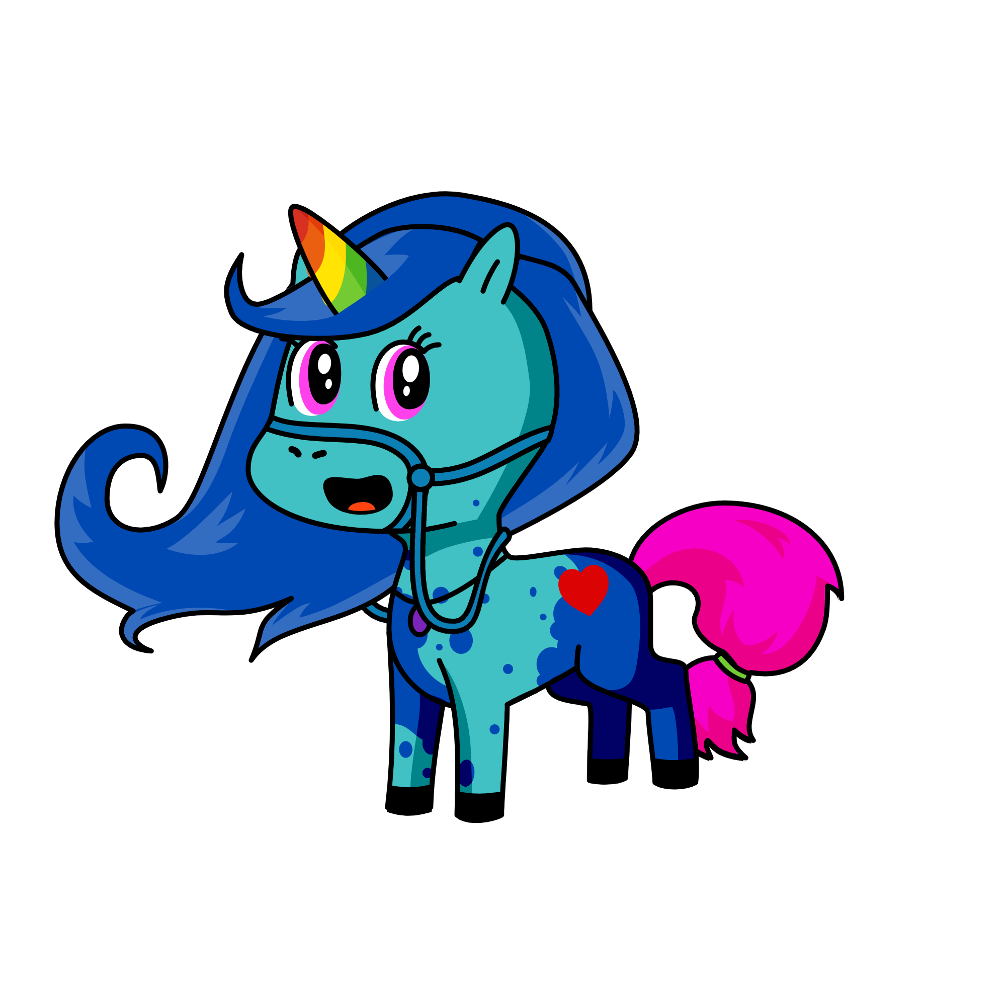 BLUE, the unicorn