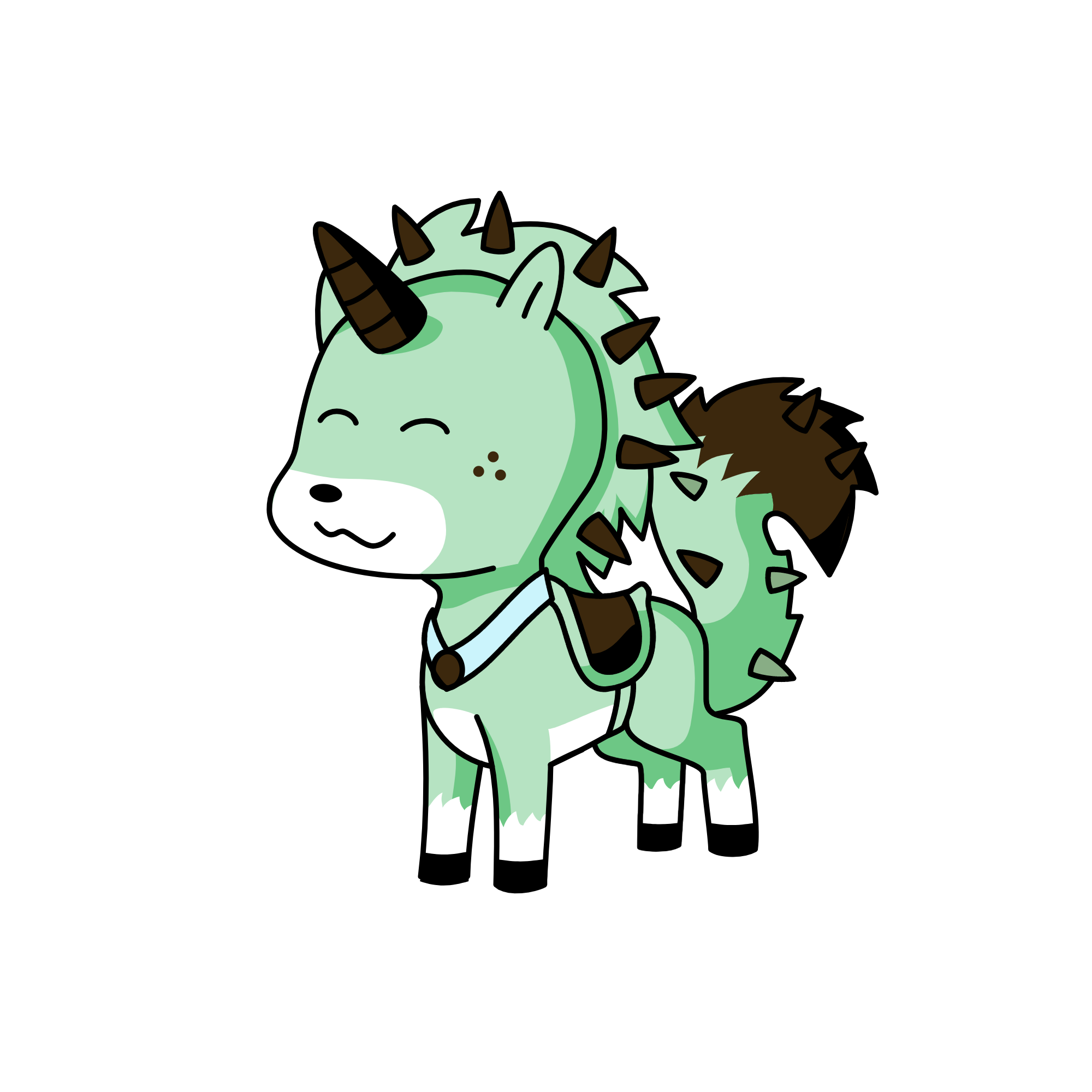 mint choclet chips icecream prince, the unicorn