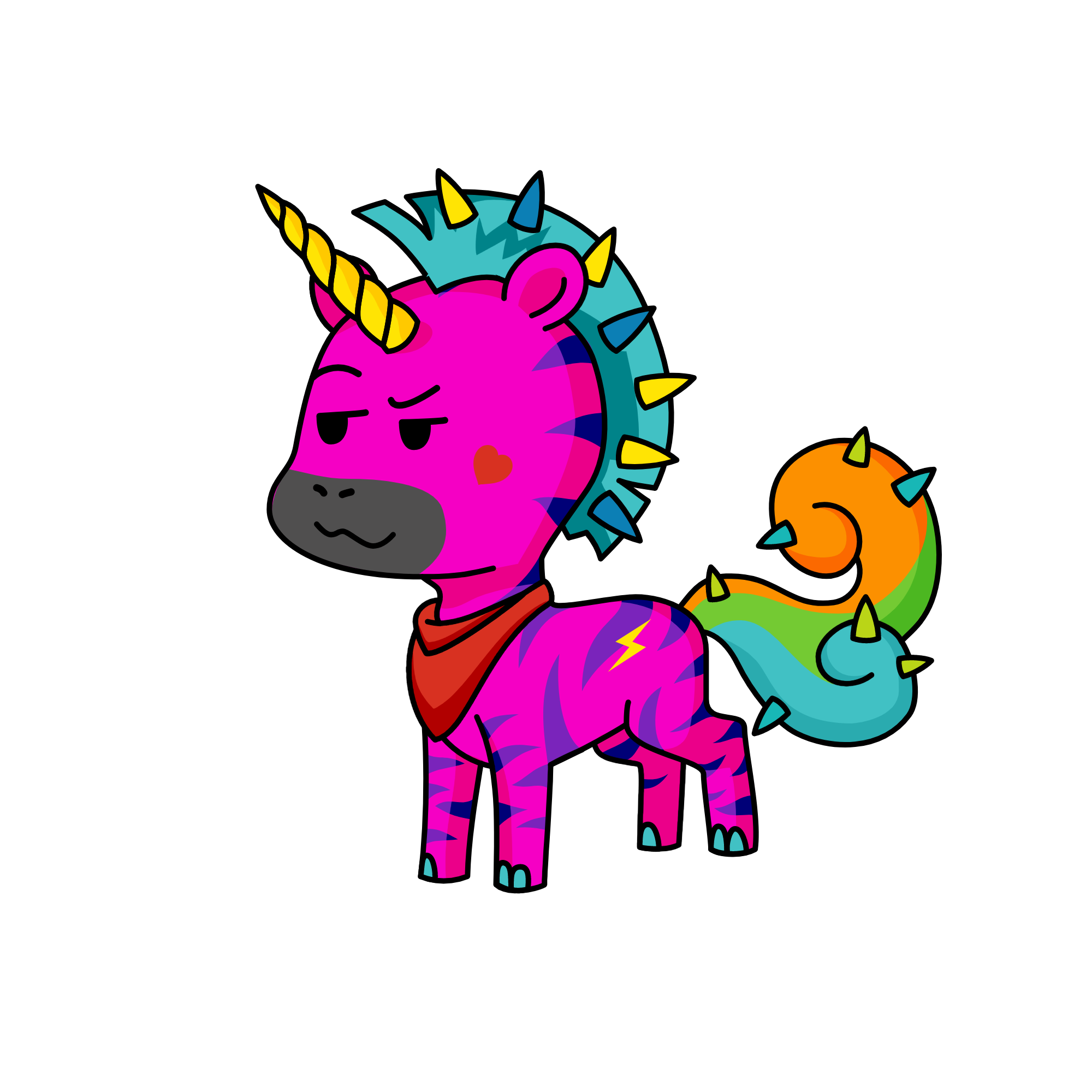 spiky, the unicorn