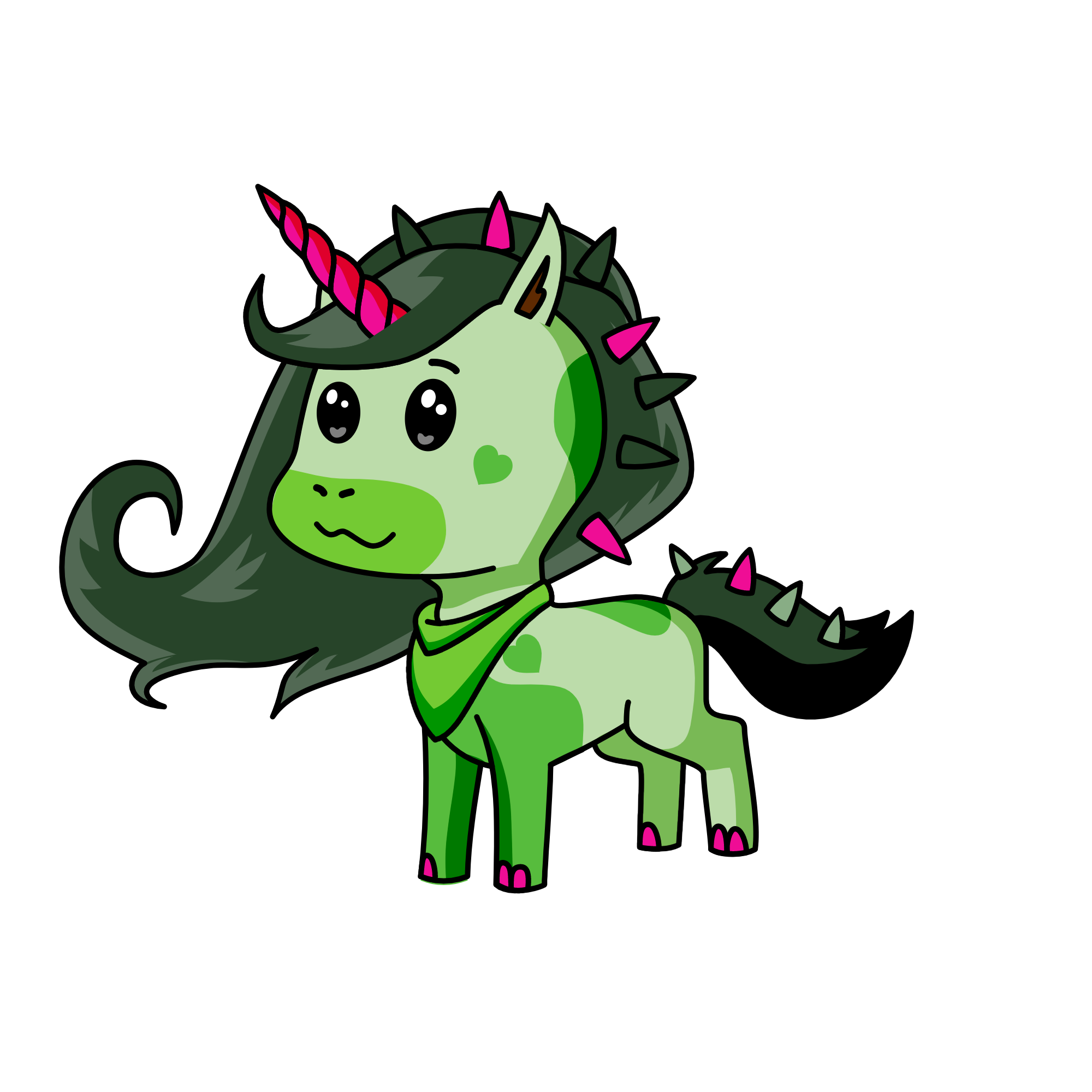 Green Queen, the unicorn