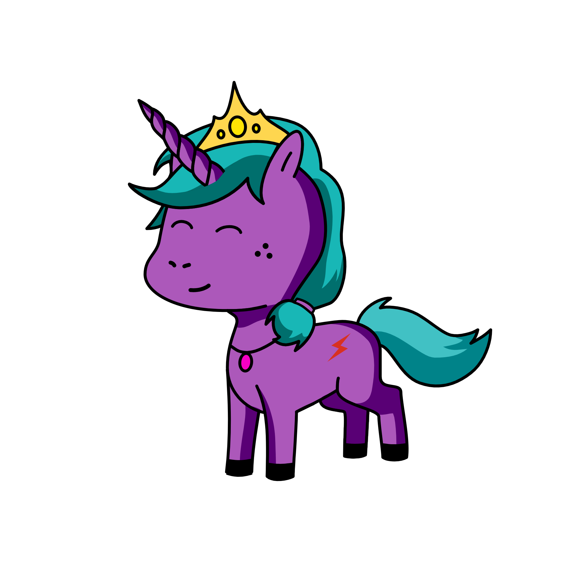 nighttime, the unicorn