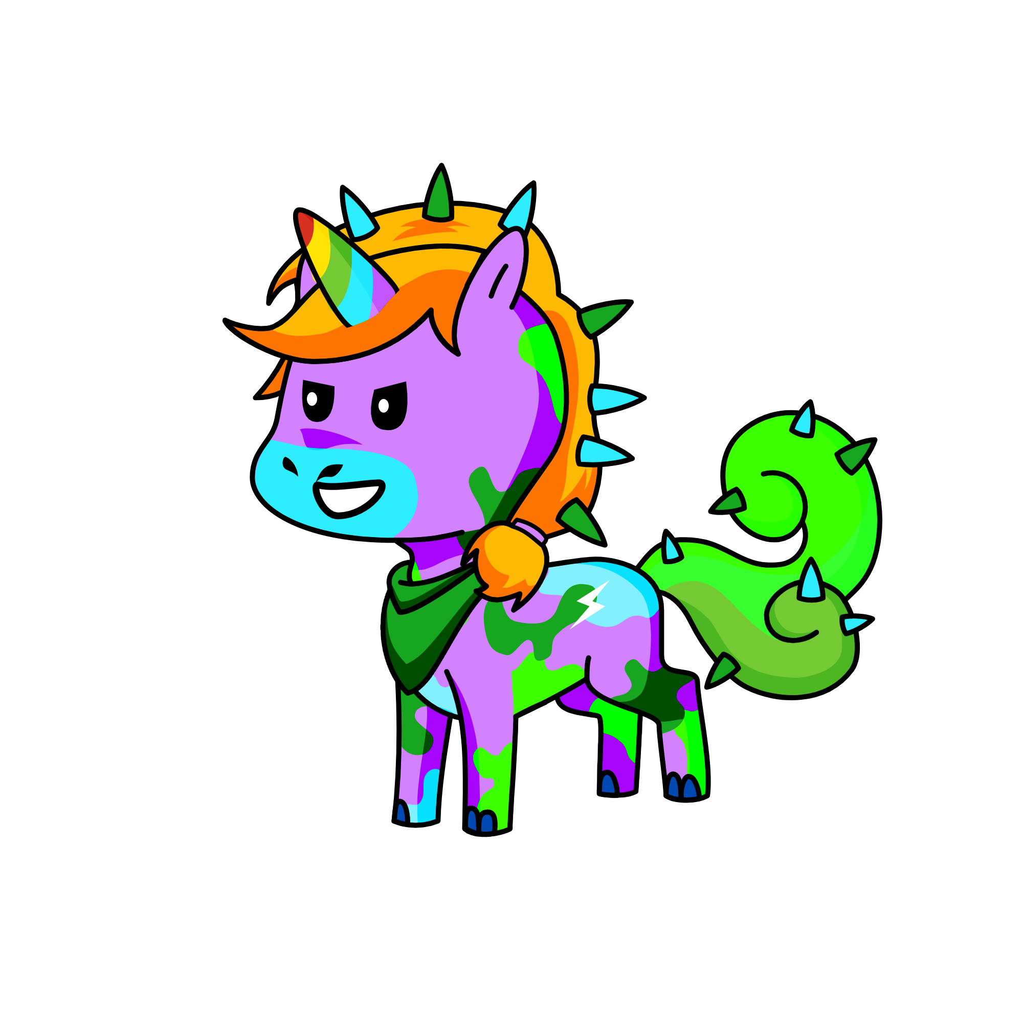 Spiky , the unicorn