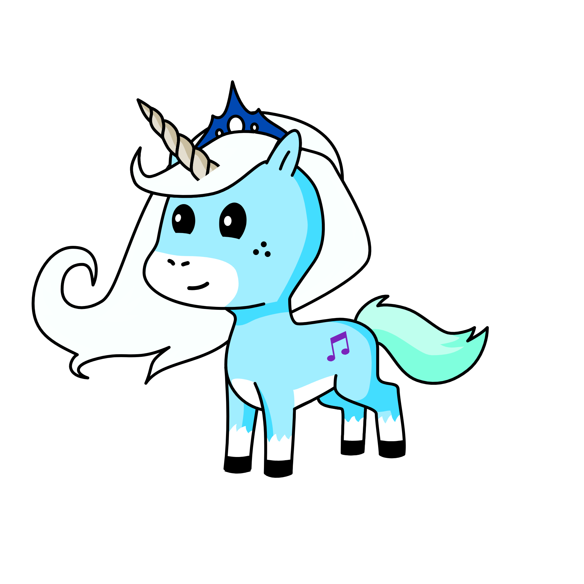 Winter White, the unicorn