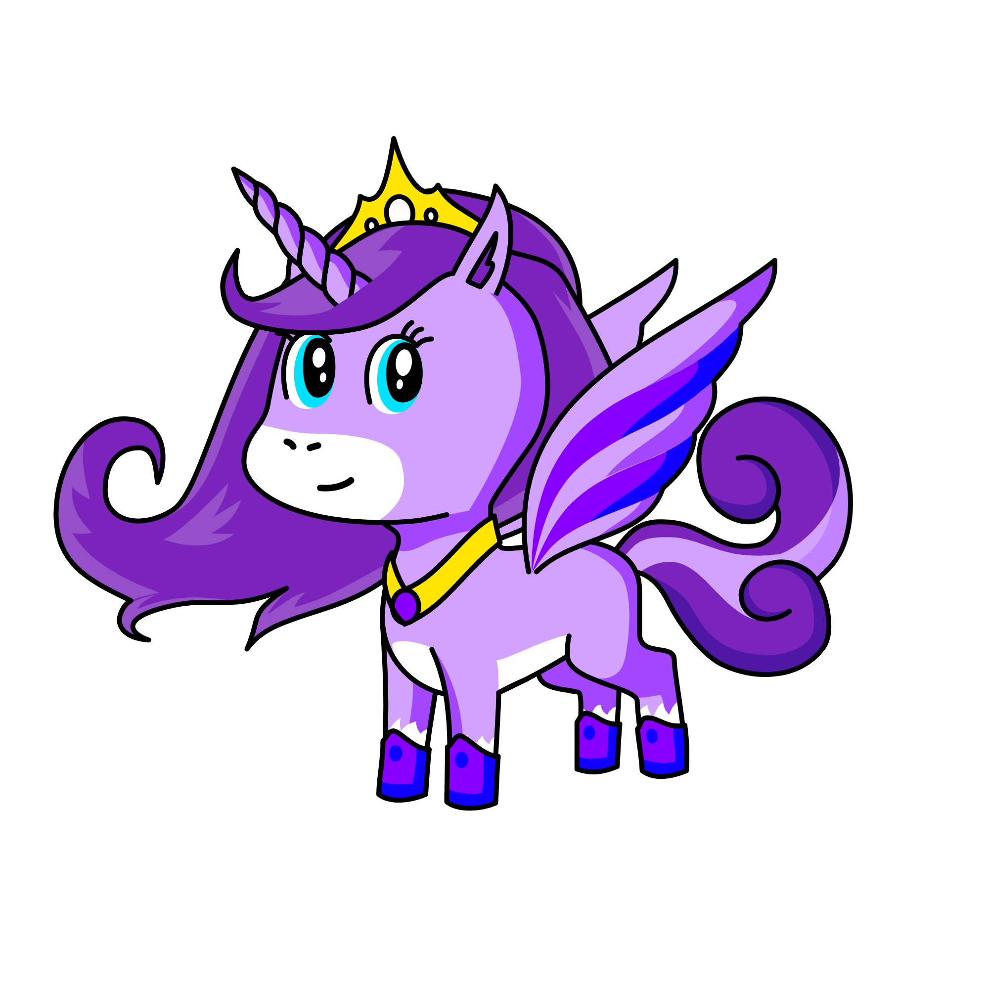Queen Wind [ Queen of the land of Clouds ], the unicorn