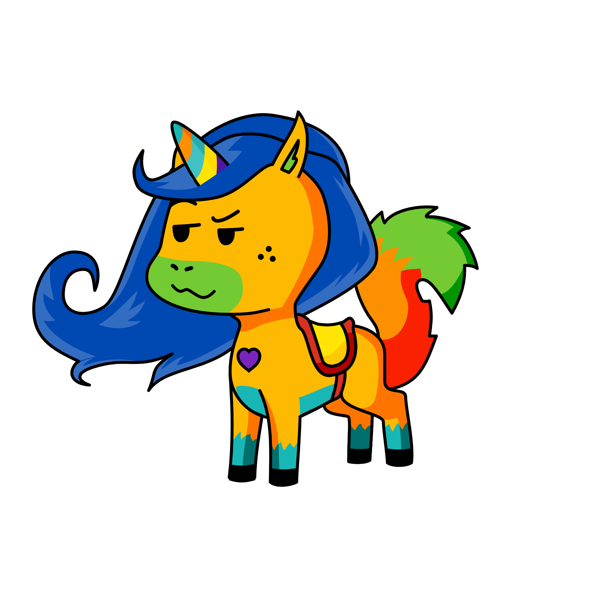 Red, the unicorn