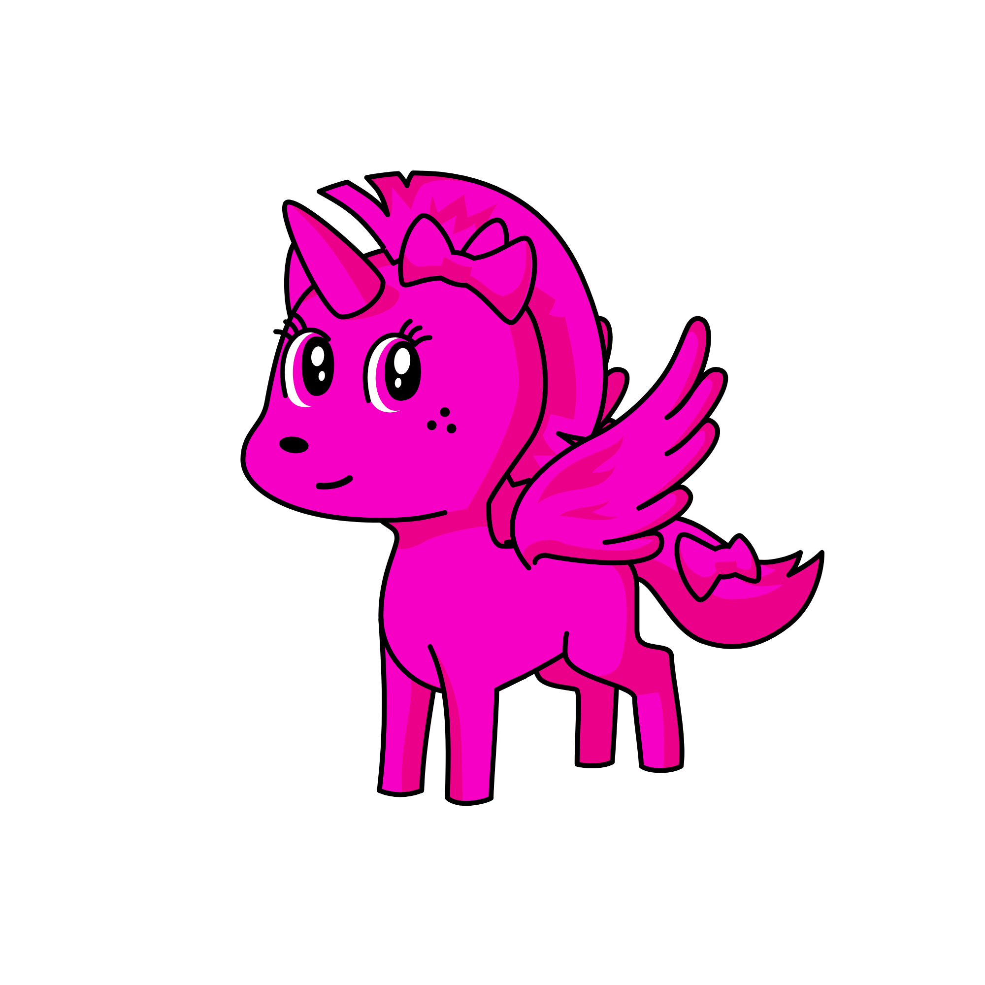 Pink, the unicorn