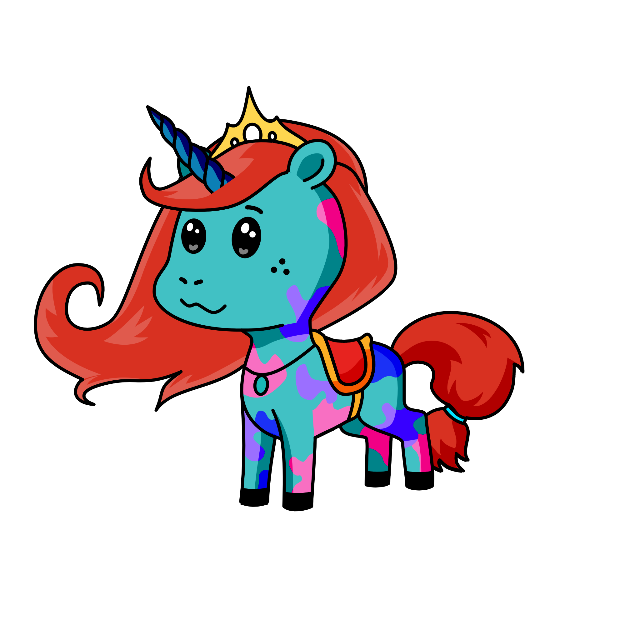 Blue Sparkle, the unicorn