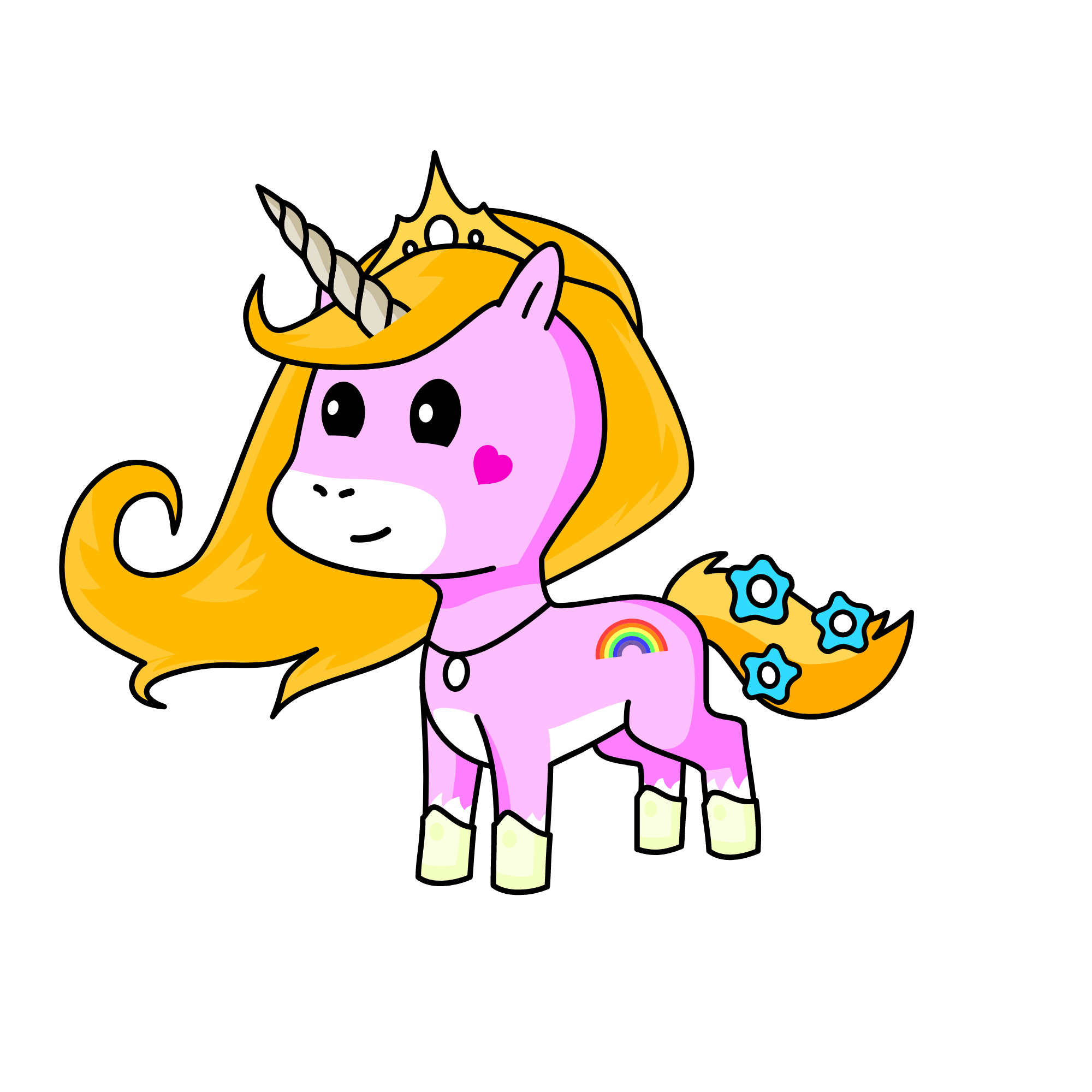Rainbow, the unicorn
