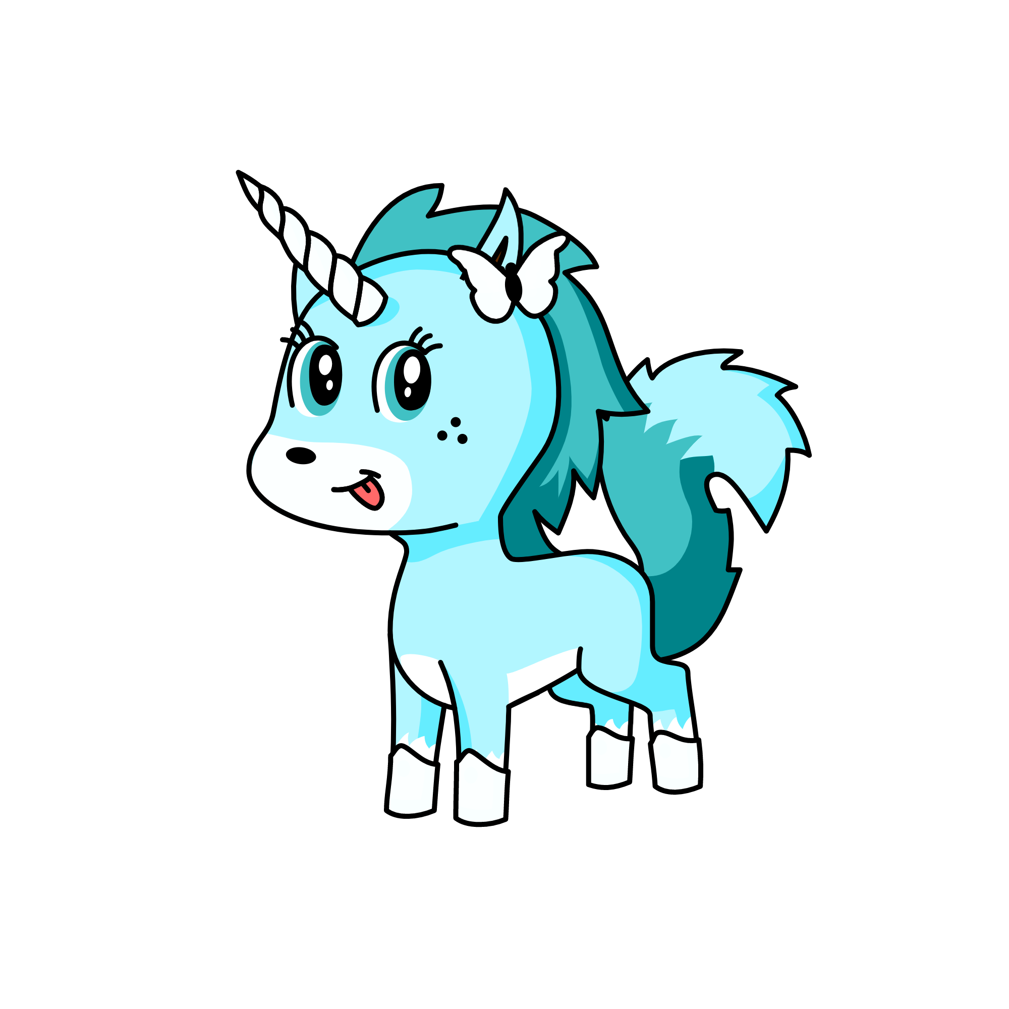 Cloud Fox (Sis of Forest Fox and Winter Fox) , the unicorn